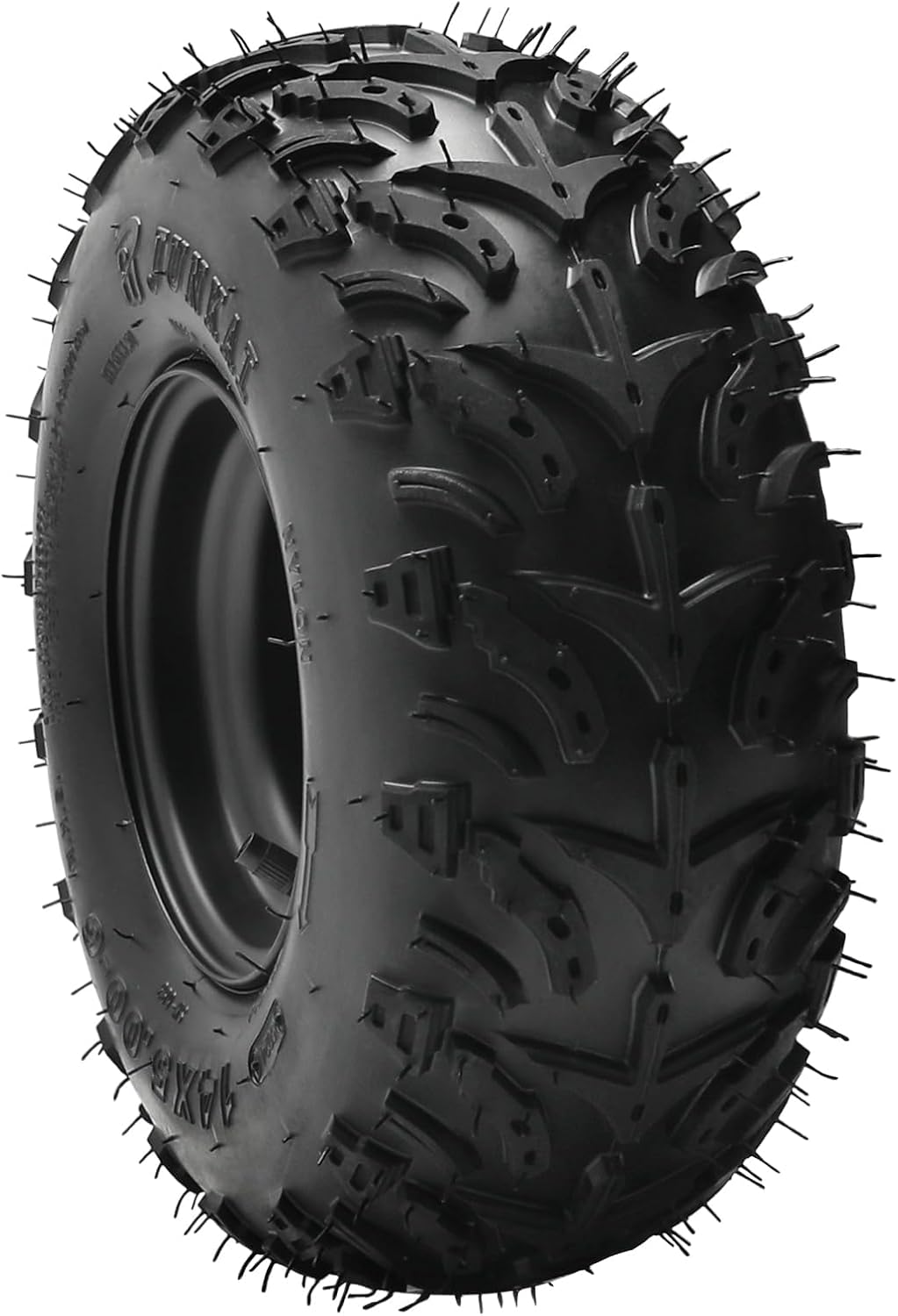 14x5.00-6 All-Terrain Go Kart & Mini Bike Tire with 6" Aluminum Rim, Tubeless ATV Wheel Assembly, 2-Ply 308lb Load, Universal Quad, Golf Cart, Rear Hub 23T Spline