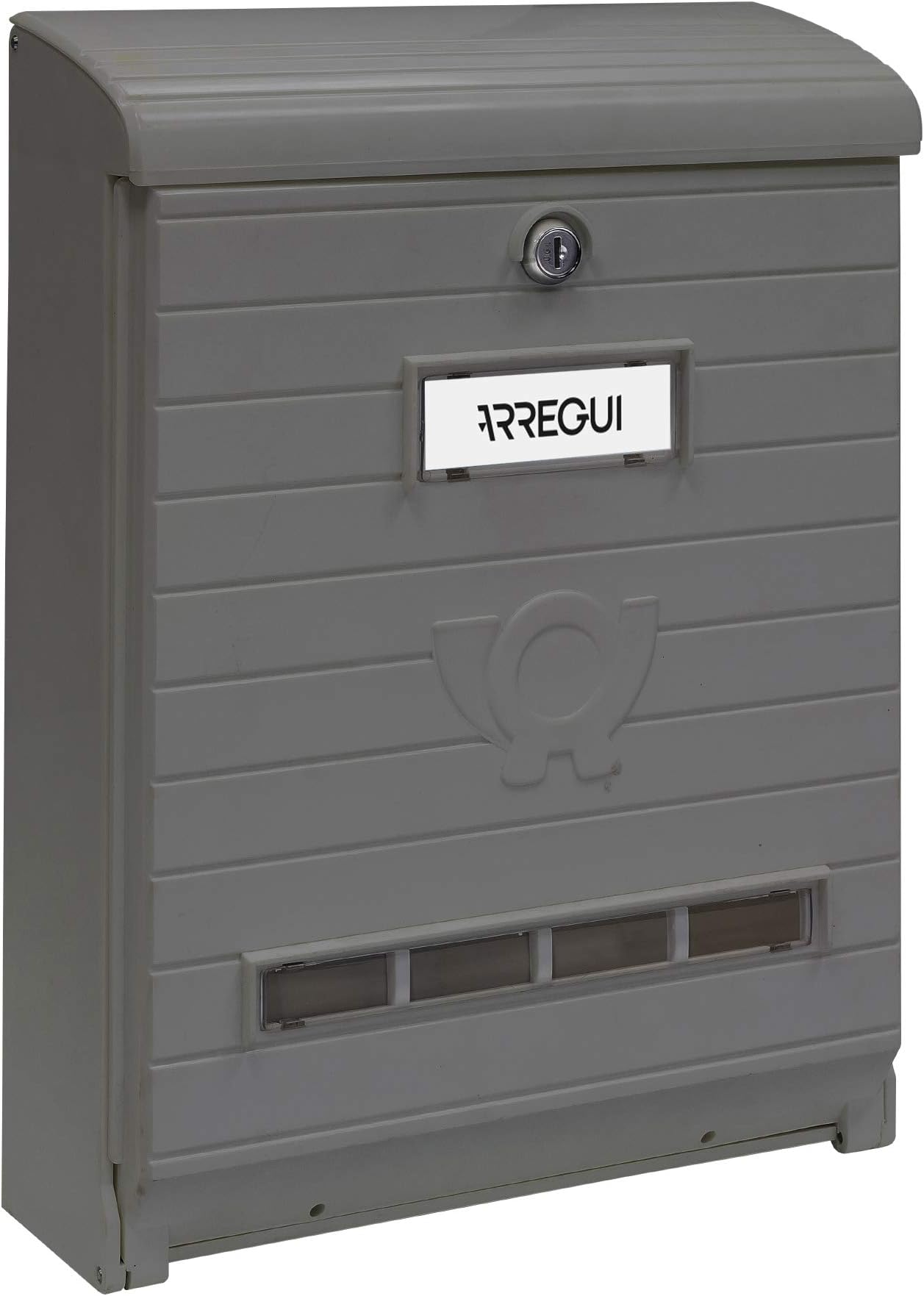 Arregui Mare E1065 Size L Outdoor Plastic (Magazines, Envelopes), Large Capacity Wall, Mailbox, Rainproof, Anti-Corrosive, Grey, Tamaño L (revistas y sobres C4) -41 x 29.5 x 9 cm
