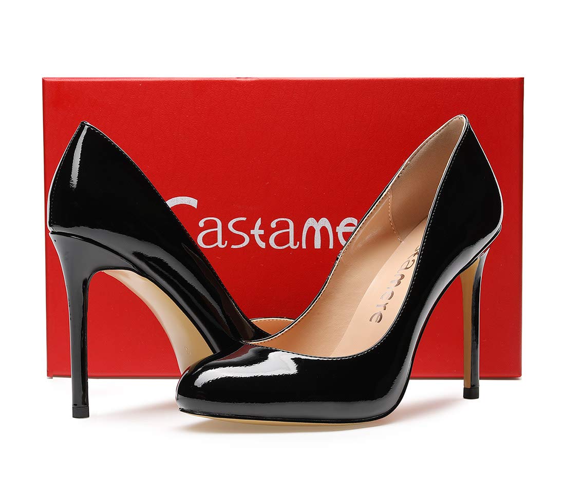 Castamere Zapatos de Tacón Mujer Punta Redonda Tacón de Aguja 10 CM Tacón
