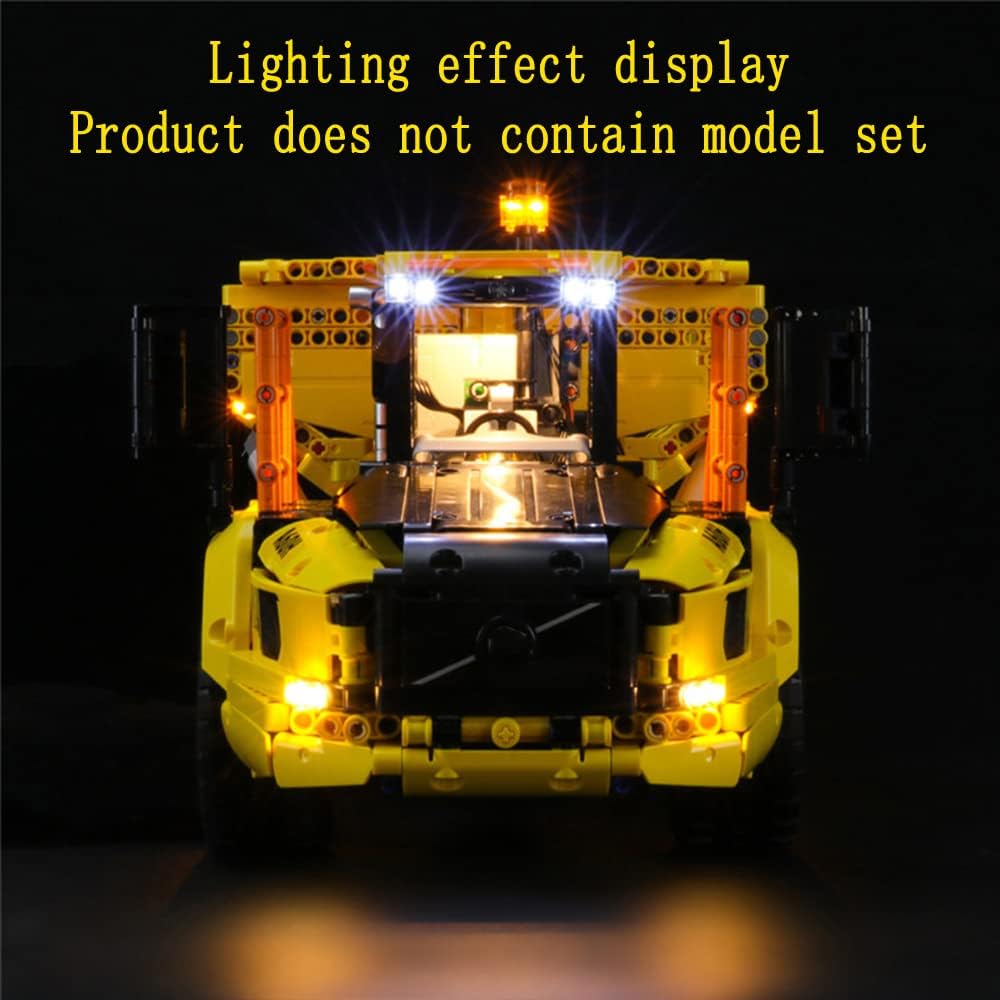 GEAMENT LED Light Kit Compatible with Lego 6X6 Volvo Articulated Hauler -for Technic 42114 Model Set (Model Set Not Included)