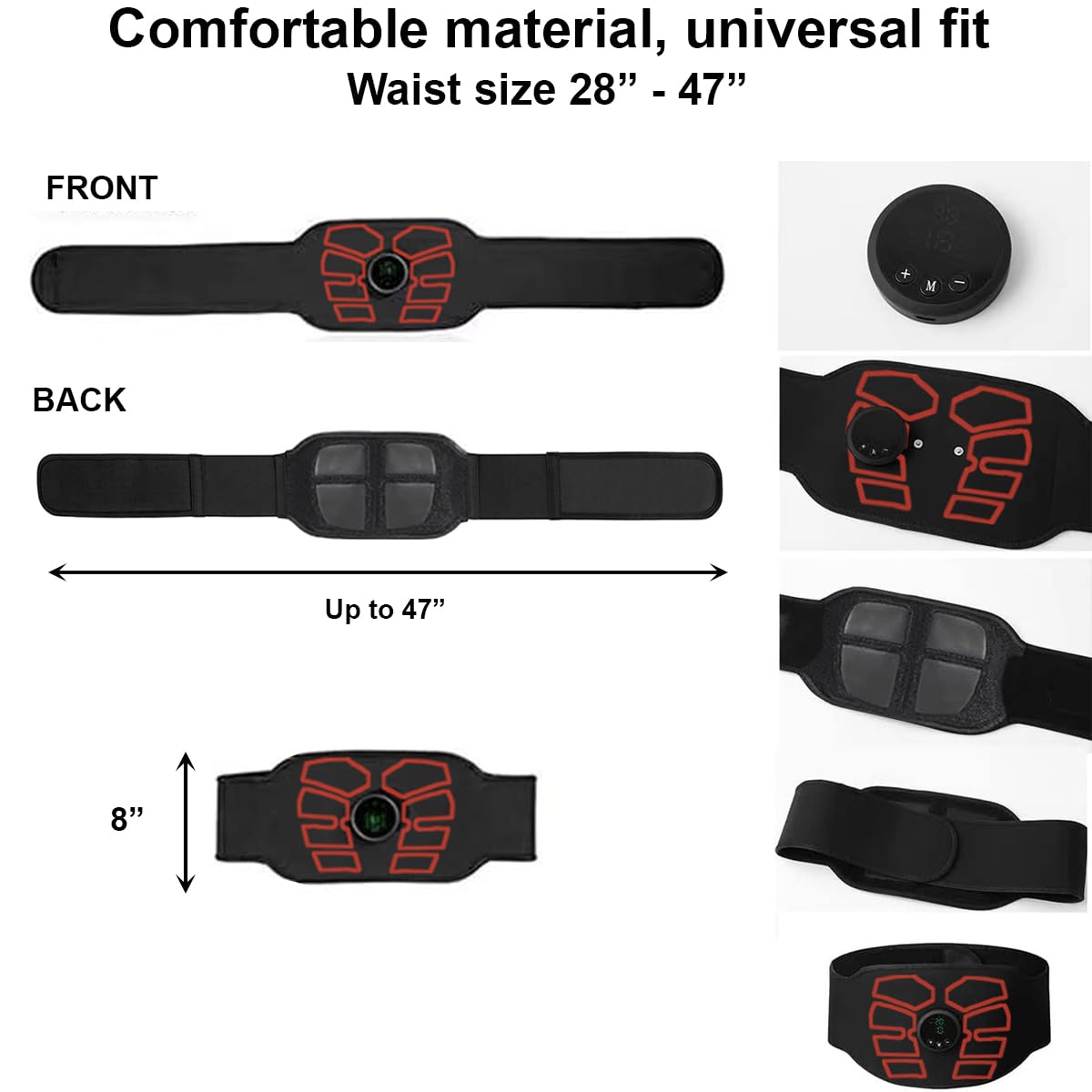 EMS Muskelstimulator, ABS Stimulator, Bauchstraffungsgürtel, Home Office Fitness Workout Ausrüstung für Bauch