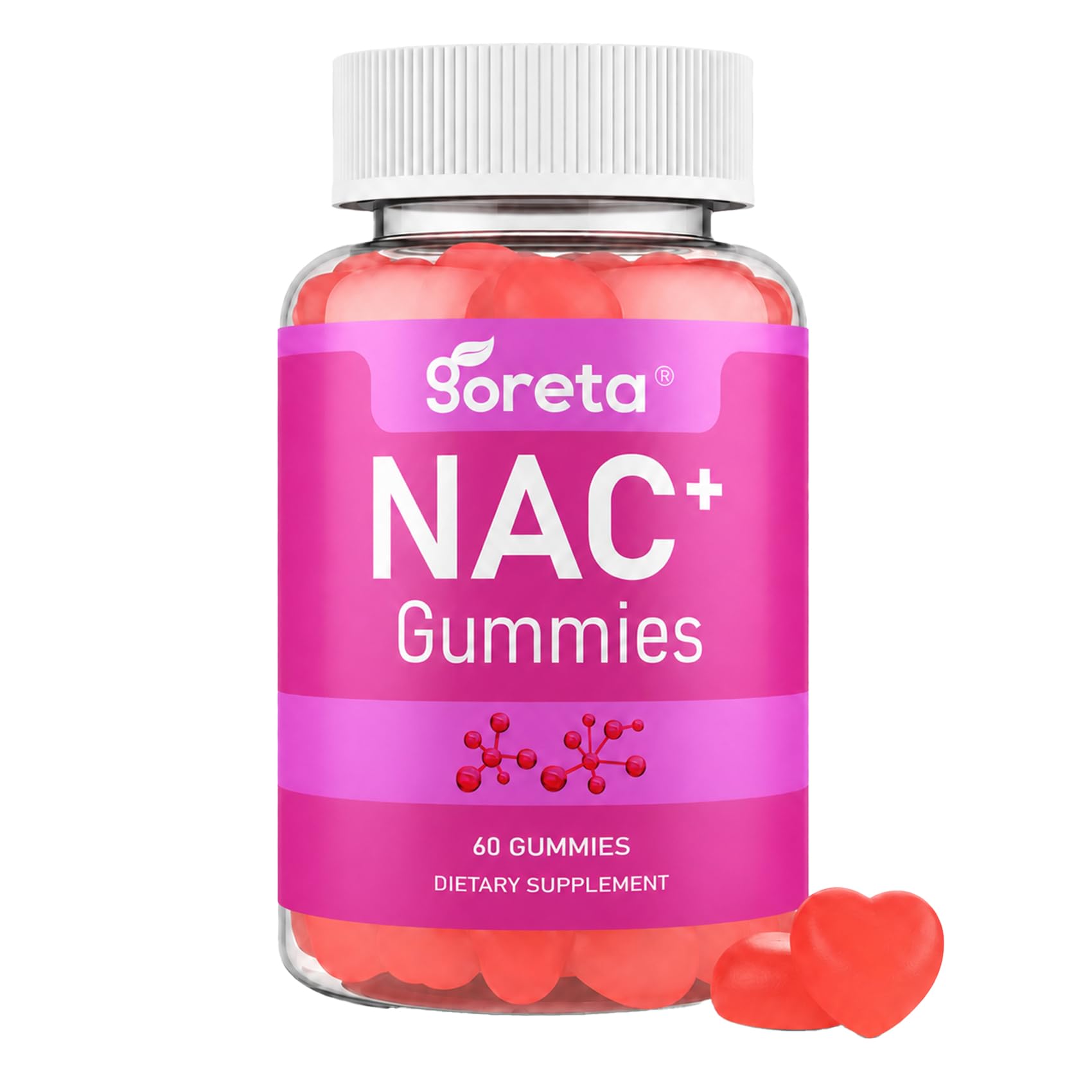 Sugar-Free NAC Gummies for Adults, 1000mg per Serving, 60 Count