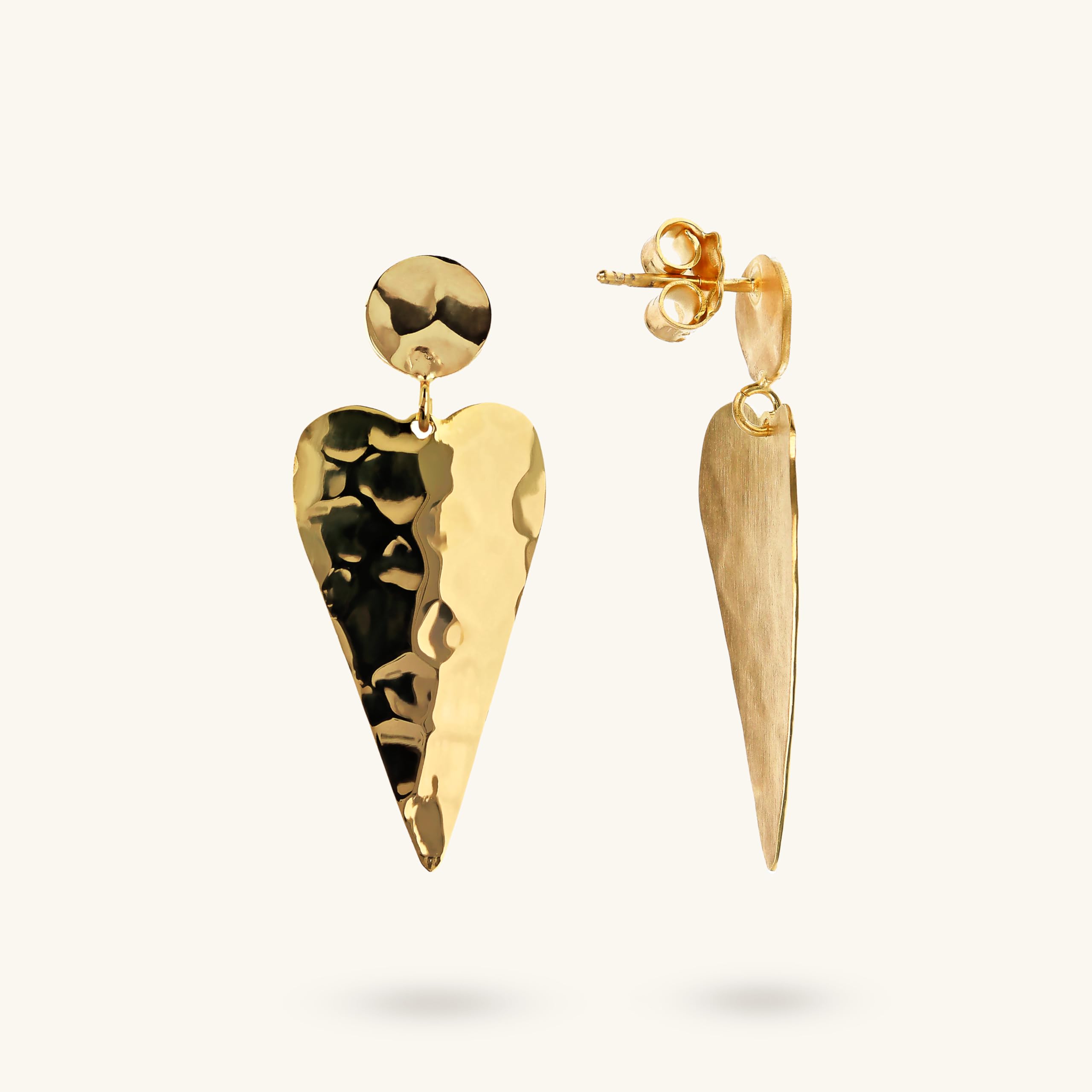ETRUSCA GIOIELLI Orecchini Donna placcati Oro 18k – Orecchini Pendenti Cuore Anallergici – Gioielli Made in Italy – Idea Regalo Compleanni, Anniversari, Festa Donna, Festa Mamma