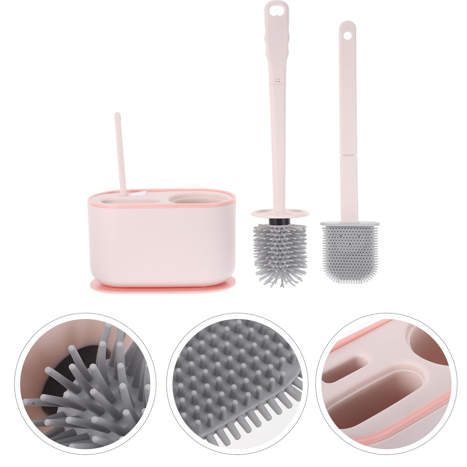 Cabilock Escobilla De Baño De Pared Colgante De Escobilla y Soporte para Inodoro Limpieza Profunda para Baño Mango Fácil Instalación y Almacenamiento