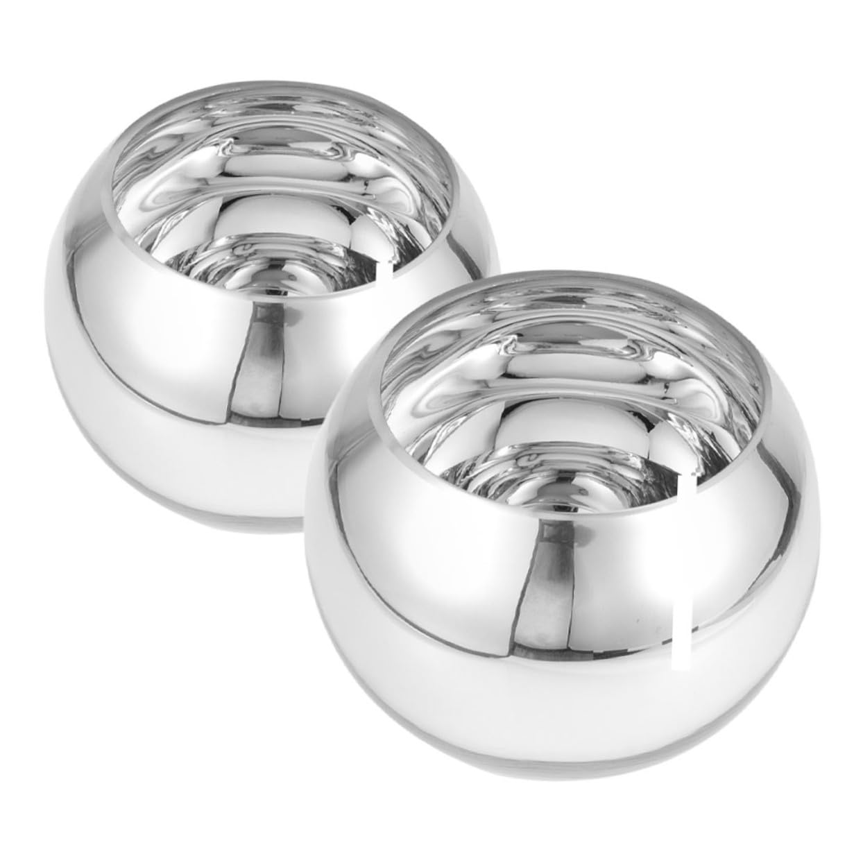2 Stück Runde Glasvasen aus Robustem Glas in Silber für Hydrokulturelle Pflanzen und Blumen Moderne Dekoration für Haus und Büro Elegante Tischdeko