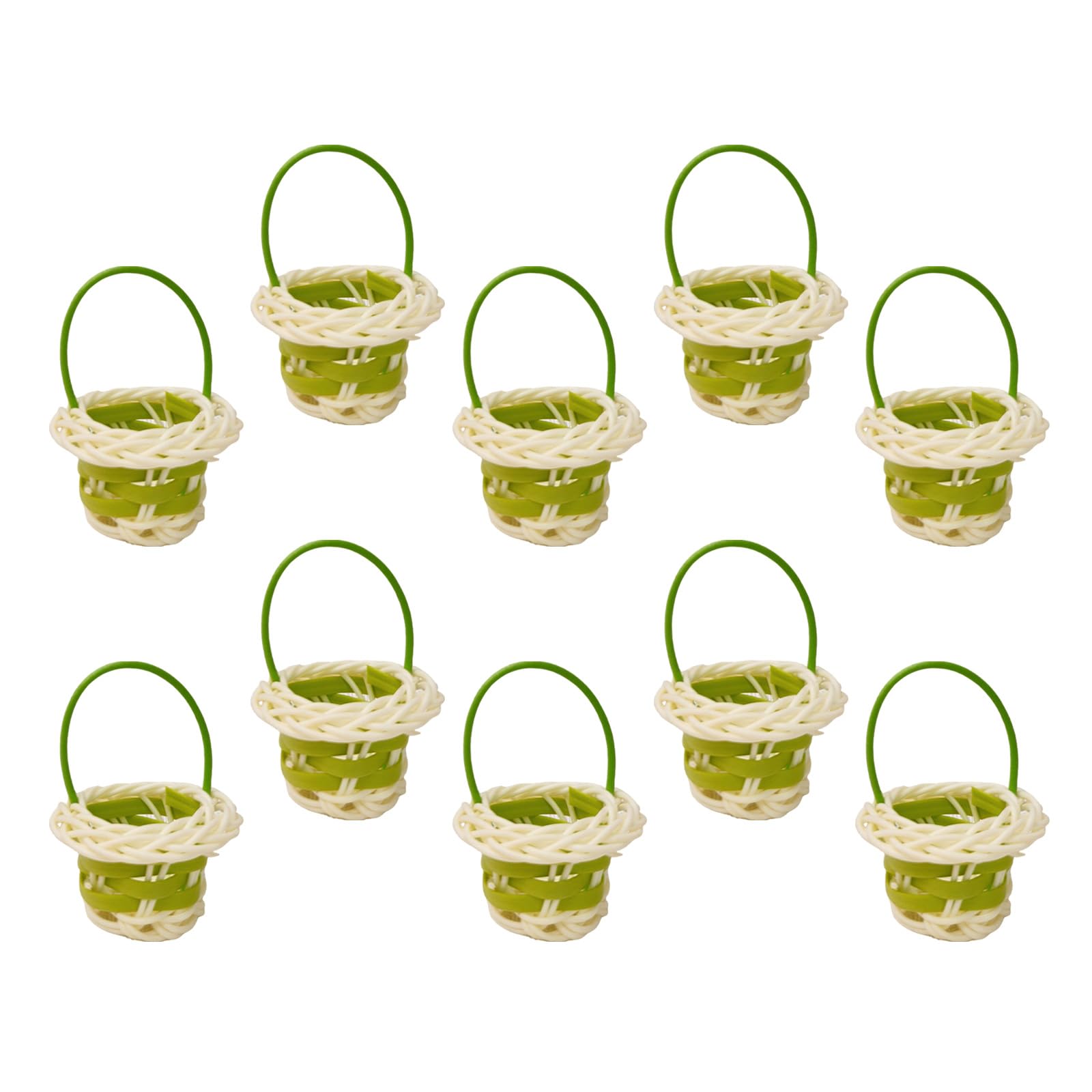 CUNZJIA Pack of 10 Miniature Handwoven Baskets for Home Decors and Storage Portable Sturdy Decorative Containers