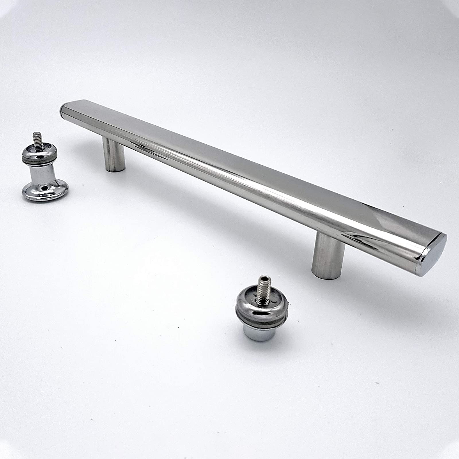 Nes Home Chrome Square Finished Shower Enclosure Door Handle 145Mm Hole Centre Stainless Steel