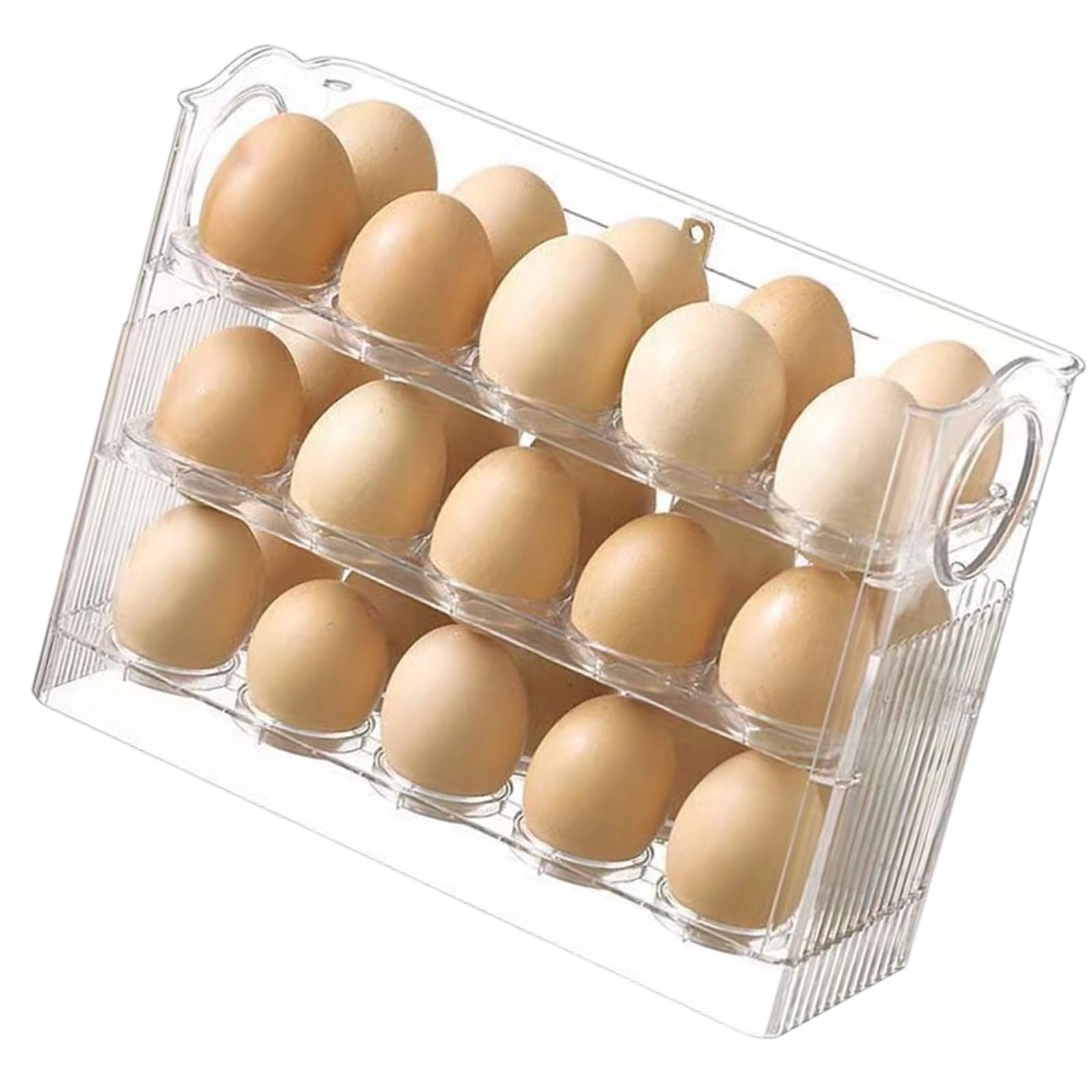 Clear Eggs Organizers Innovative Rotating Storage Container for Refrigerator Kitchen Accessories Practical Storage Tray