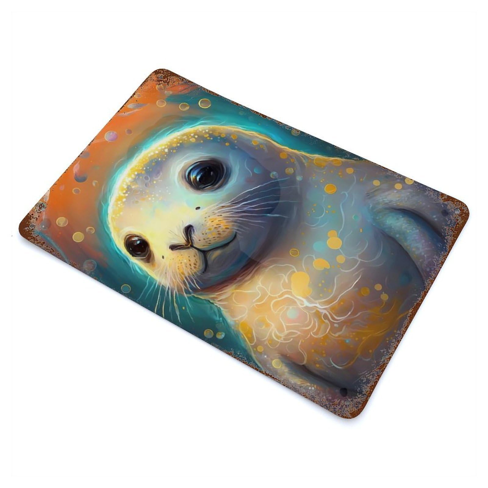 Seal Fairy Tale Rustic Tin Plaque 11.8"x7.9", Novelty Wall Decor for Garage, Pub Or Kitchen