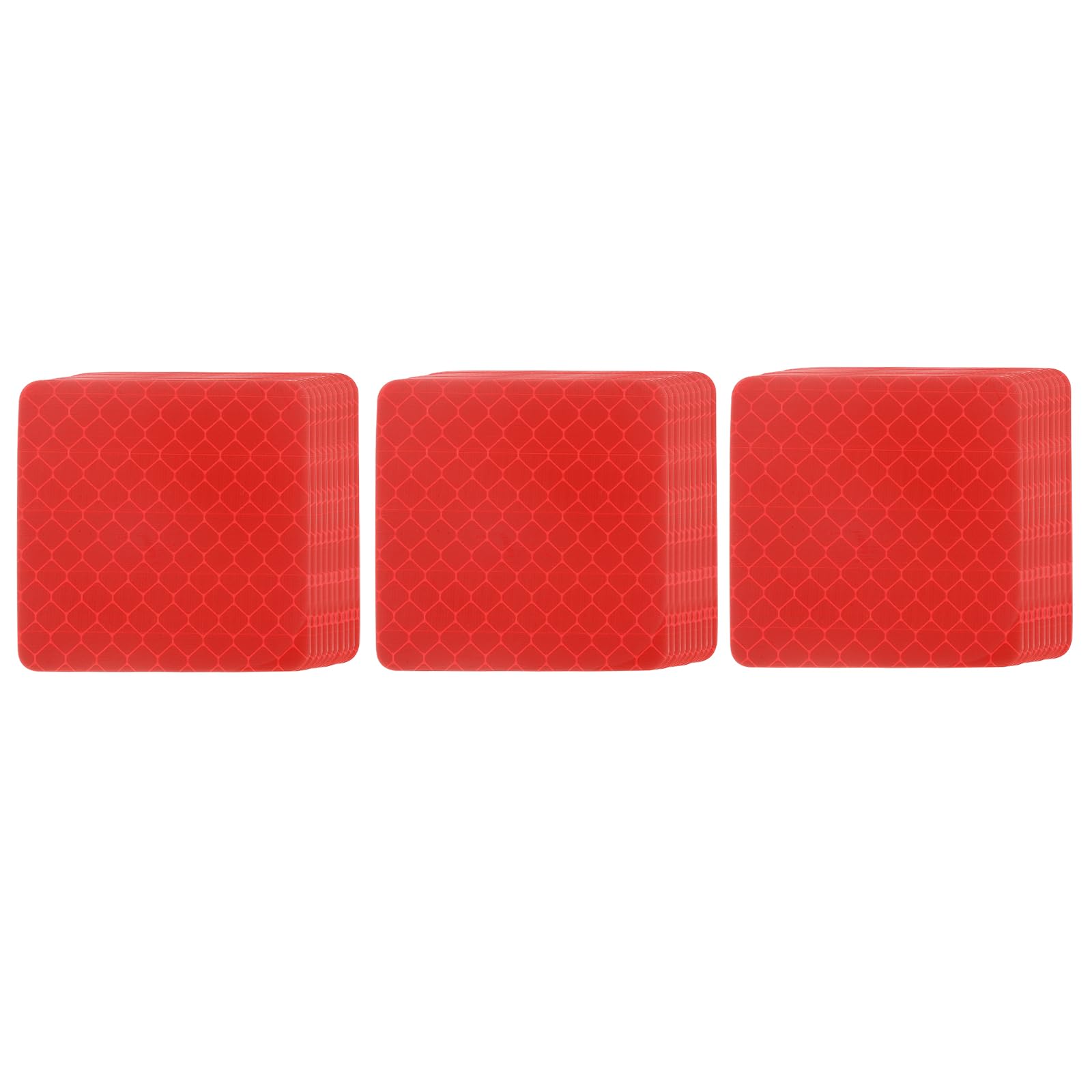 PATIKIL Reflective Stickers (Square, Red) (50 Pcs) High Visibility Safety Reflective Tape Adhesive Waterproof Warning Strips for Car/Motorcycle/Helmet/Trailer Truck