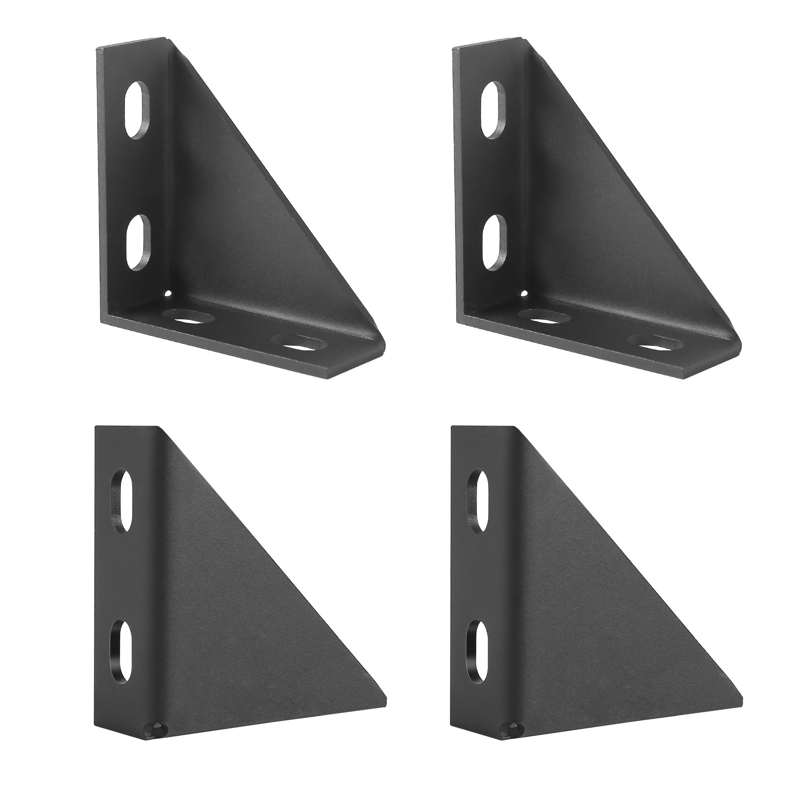 4 Pcs 90 Degree Gusseted Fittings,4 Hole Right Angle Connector Brackets, Heavy Duty Truss Angle Brackets, with 1-5/8” Channel for Industrial Building，