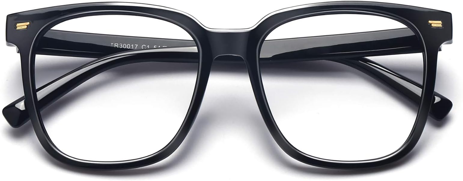 PANNER Oversized Square Blue Light Blocking Glasses for Women Men Anti Glare Reduce Eyestrain Computer Glasses