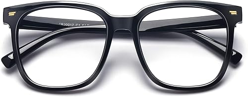 PANNER Gafas cuadradas de gran tamaño con bloqueo de luz azul para mujeres y hombres, antirreflejos, reducen la fatiga ocular, gafas de computadora