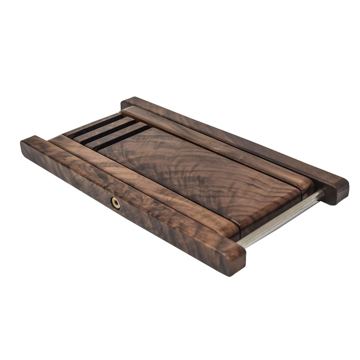 Tabouret en bois pour guitare, acajou, repose-pieds en bois massif, hauteur réglable sur 3 niveaux, pliant, pédale de guitare