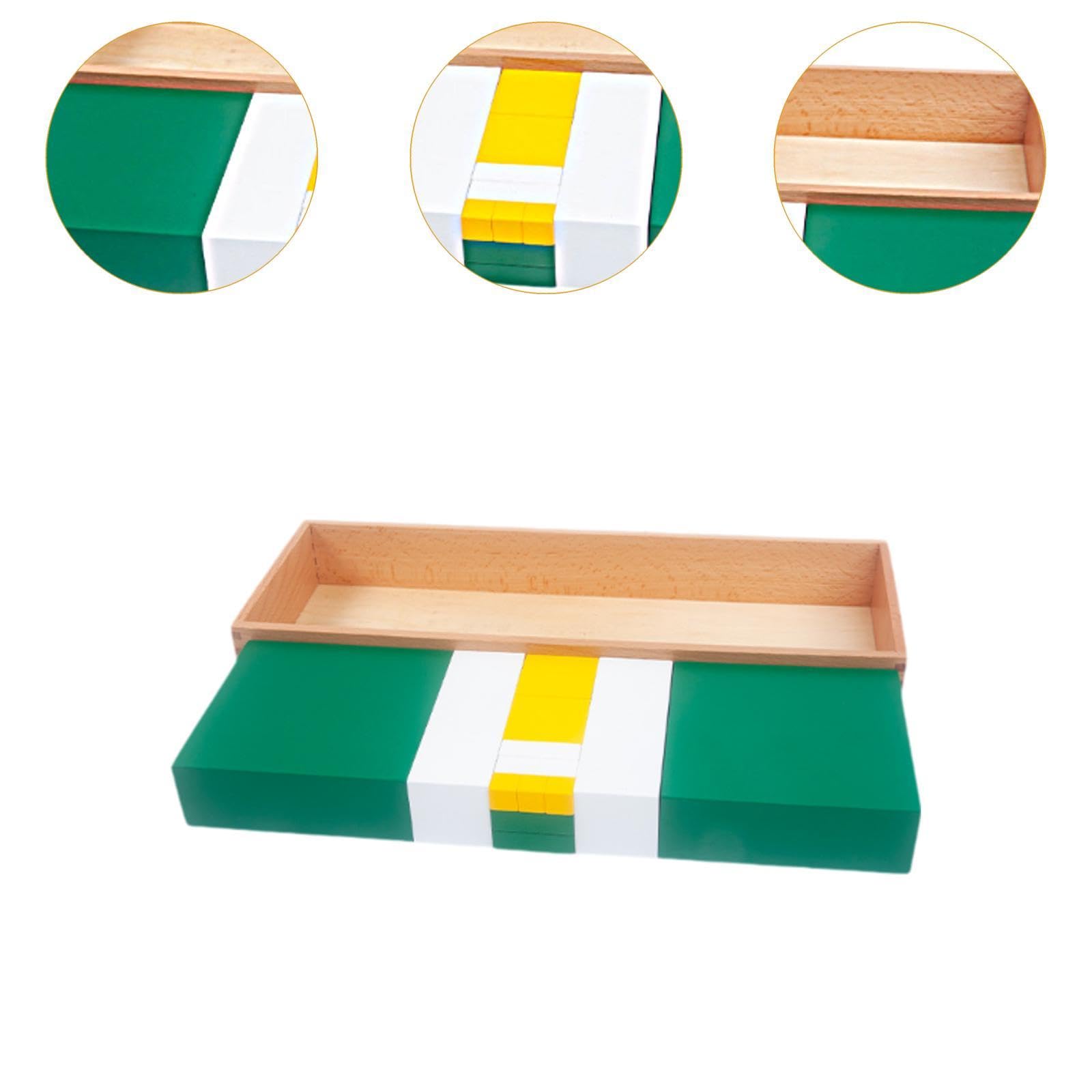 Cubo Binomiale, Giocattoli Sensoriali Educativi, Blocchi di Legno per Bambini, 42,6x15,6x5 cm