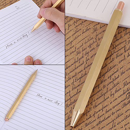 Drukbalpen, metaal, messing business balpen, 1 mm handtekening, retro