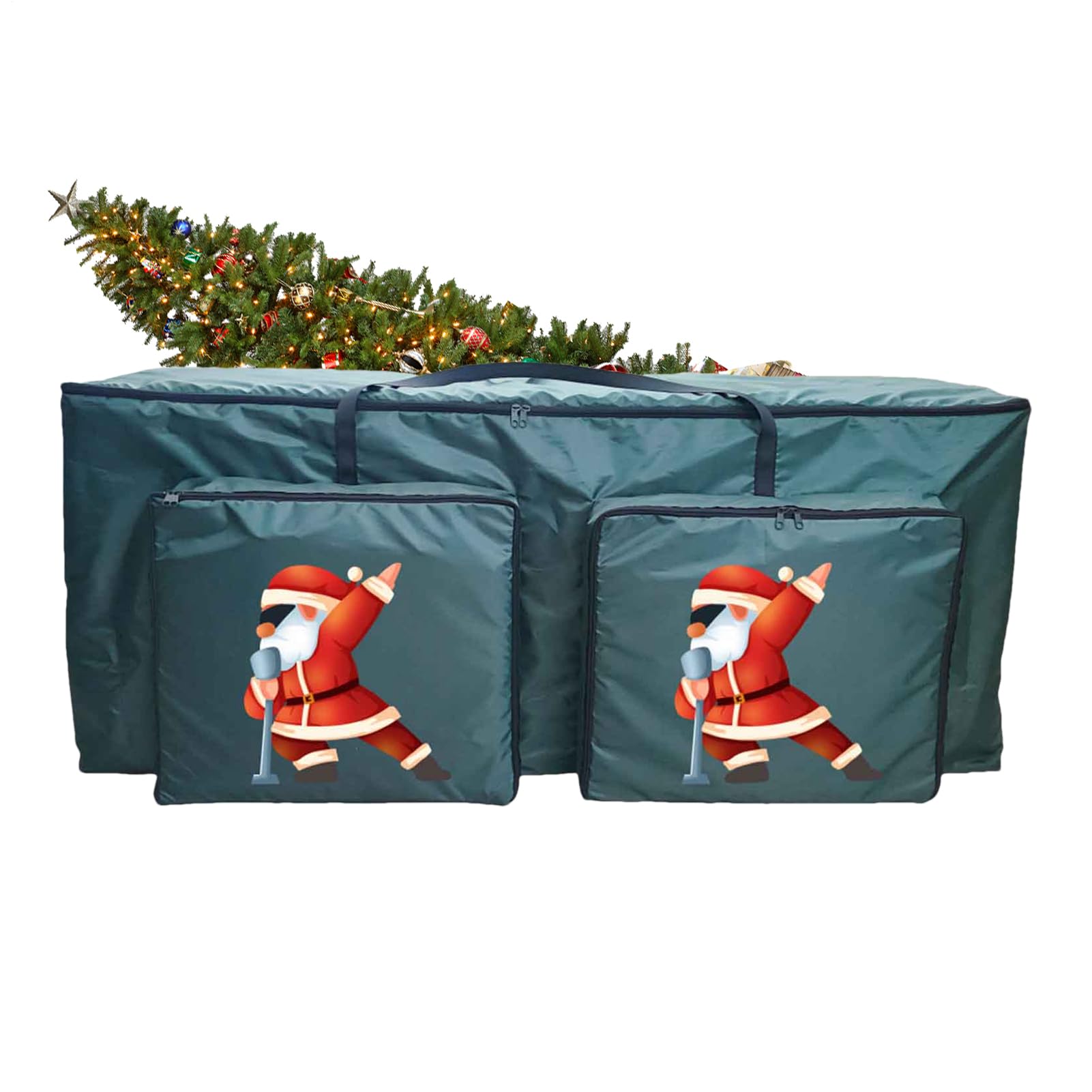 Borsa per albero di Natale, resistente ai raggi UV, con due tasche anteriori, per lavanderia, garage, appartamento, dormitorio