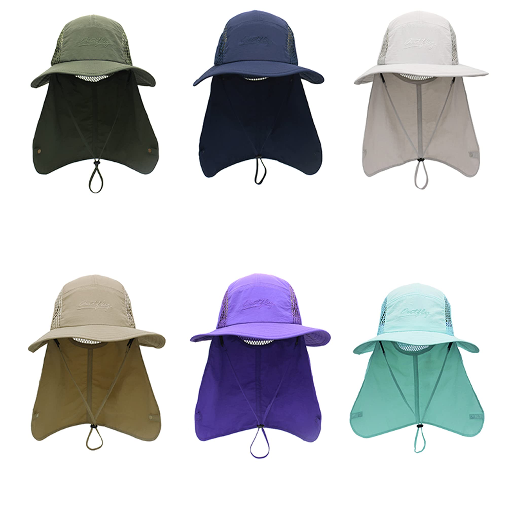 Unisex Safari Cap z bardzo długą ochroną karku, kapelusz przeciwsłoneczny, czapka legionistyczna UPF 50+, ochrona przed promieniowaniem UV, oddychająca, na kemping, do aktywności na świeżym