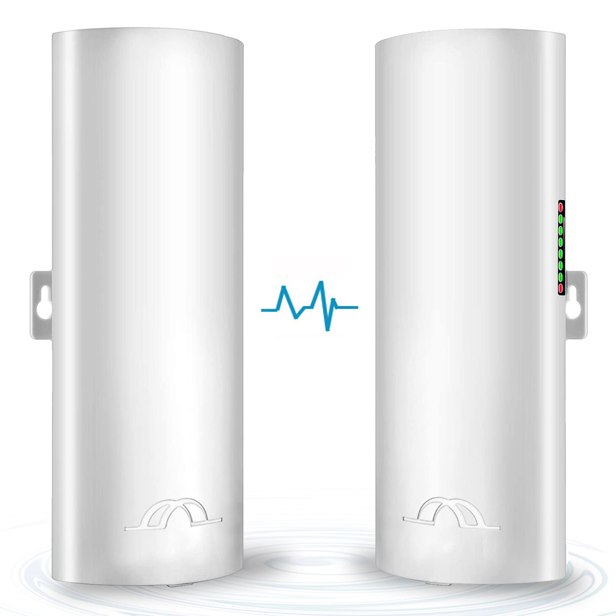 Wireless Bridge,5.8G Outdoor Point to Point Access PTMP WiFi PTP Network 300Mbps CPE 3KM Transmission Distance 12DBi High-Gain Antenna 24V PoE Power Supply 2 Pack