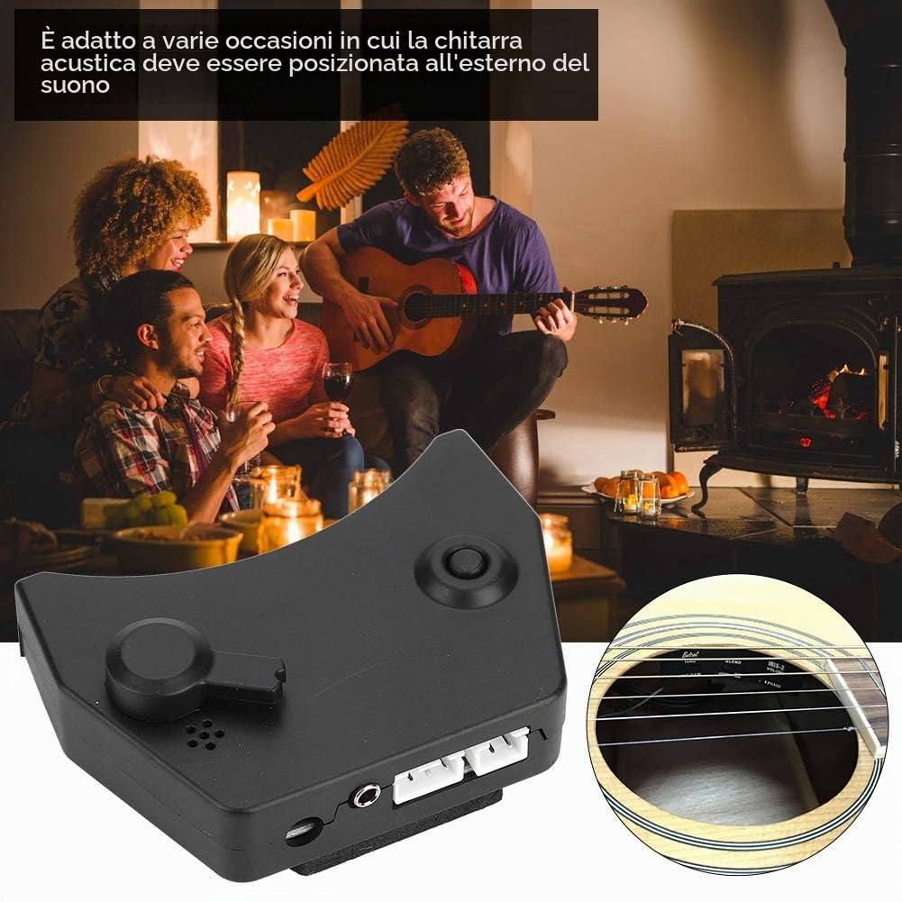 Preamplificazione per Chitarra, Preamplificatore del foro sonoro con trasduttore a ponte Piezo Pickup Scatola di risonanza Mic