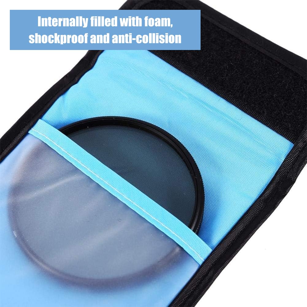 Kamera Filter Tasche, Custodia per Filtro per Obiettivo per Fotografia, Custodia per Filtri per Fotografia, Custodia per Filtri, per Filtri Rotondi o Quadrati per Camera Filters (3 Pocket)