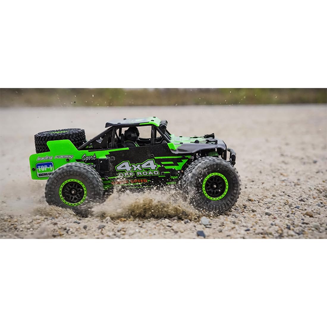 RC Crawler, SG202-PRO skala 1/20 4WD w pełni proporcjonalna metalowa podwozie RC Off-Road Truck ze światłami LED, pojazd zdalnie sterowany klasy hobby (wersja szczotkowana/zielona)