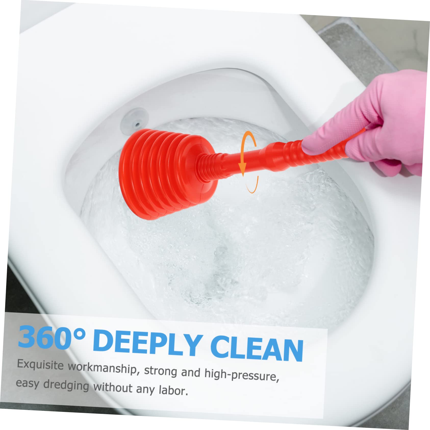 DOITOOL 2 Set Draga Fognaria Ventosa per WC Domestico Stantuffi del Lavandino del Water Detersivo WC Idropulitrice Sturatubi Sturalavandini da Bagno Detergente per Sgabelli 2 Pezzi * 2