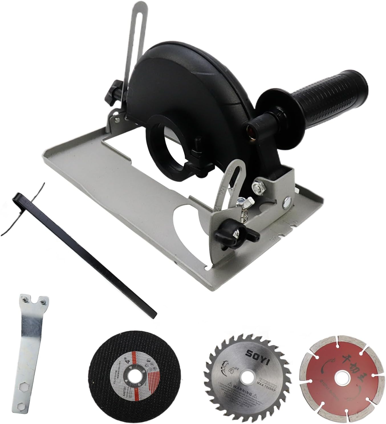 Dnyta Angle Grinder Holder 45 Degree Adjustable Cutting Machine Base Angle Grinder Accessories Shield Cover for 100-125mm Adjustable Angle-grinder Bracket