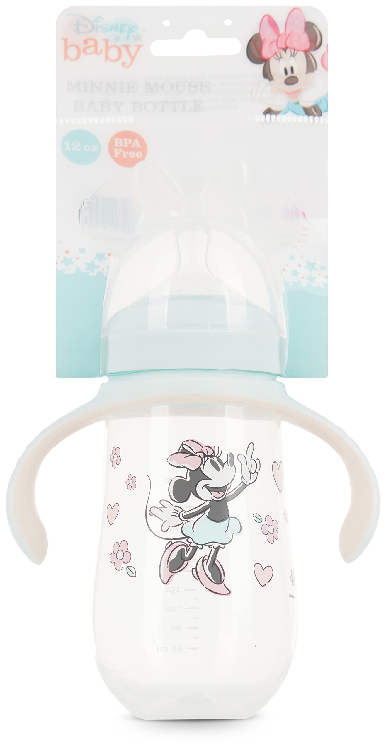 Disney Sippy Cups for Toddlers, Learner Sippy Cups for Kids with Pacifier, BPA-Free Trainer Cup with Handles, Leak-Proof Minnie Mouse and Mickey Mouse Sippy Cups, Perfect Unisex Gift for Children