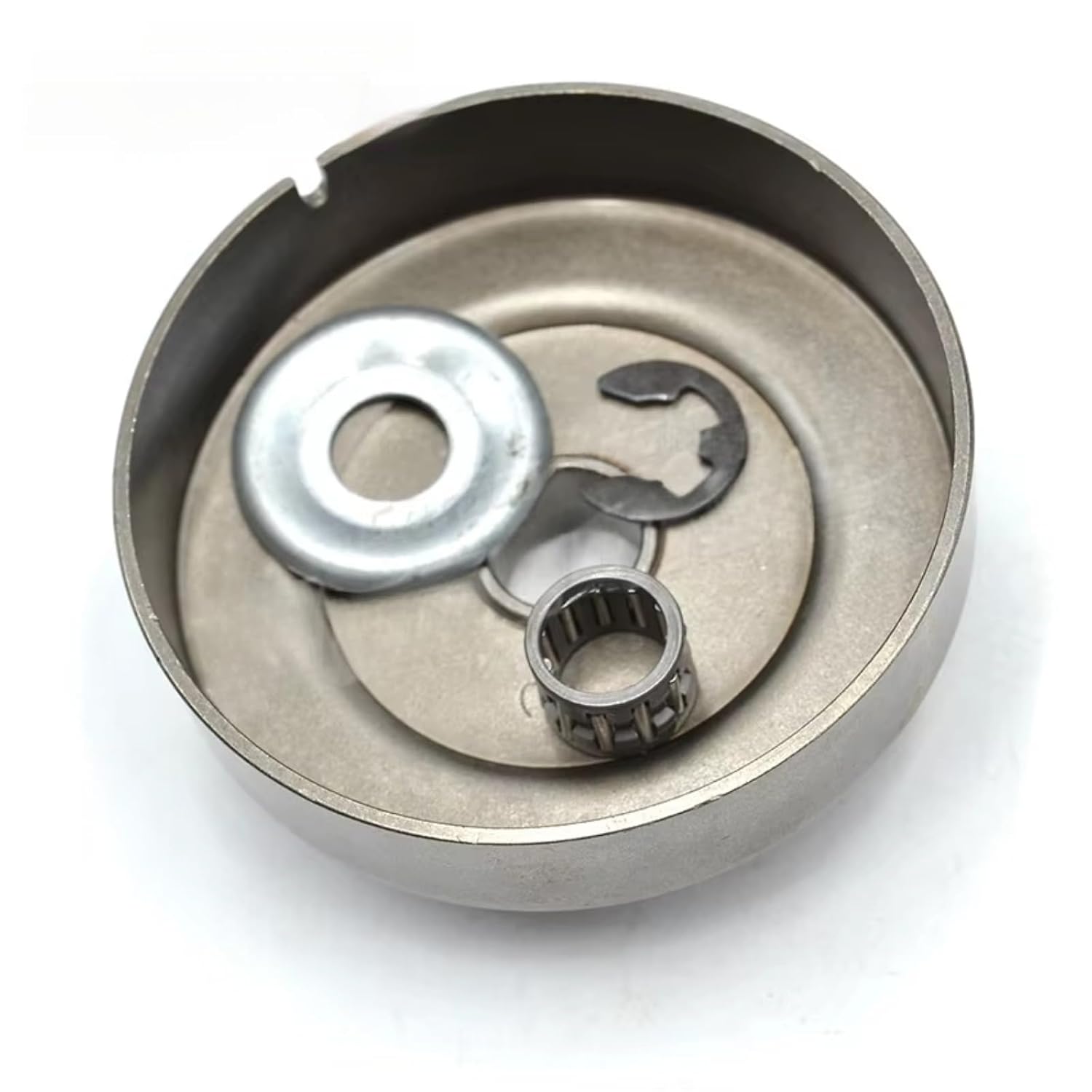 2pcs Chain Sprocket 3/8" 6T Clutch Drum E-Clip Clutch Cover Washer Needle Bearing Kit Fits for 017 018 MS170 180 Chainsaw Replace Parts
