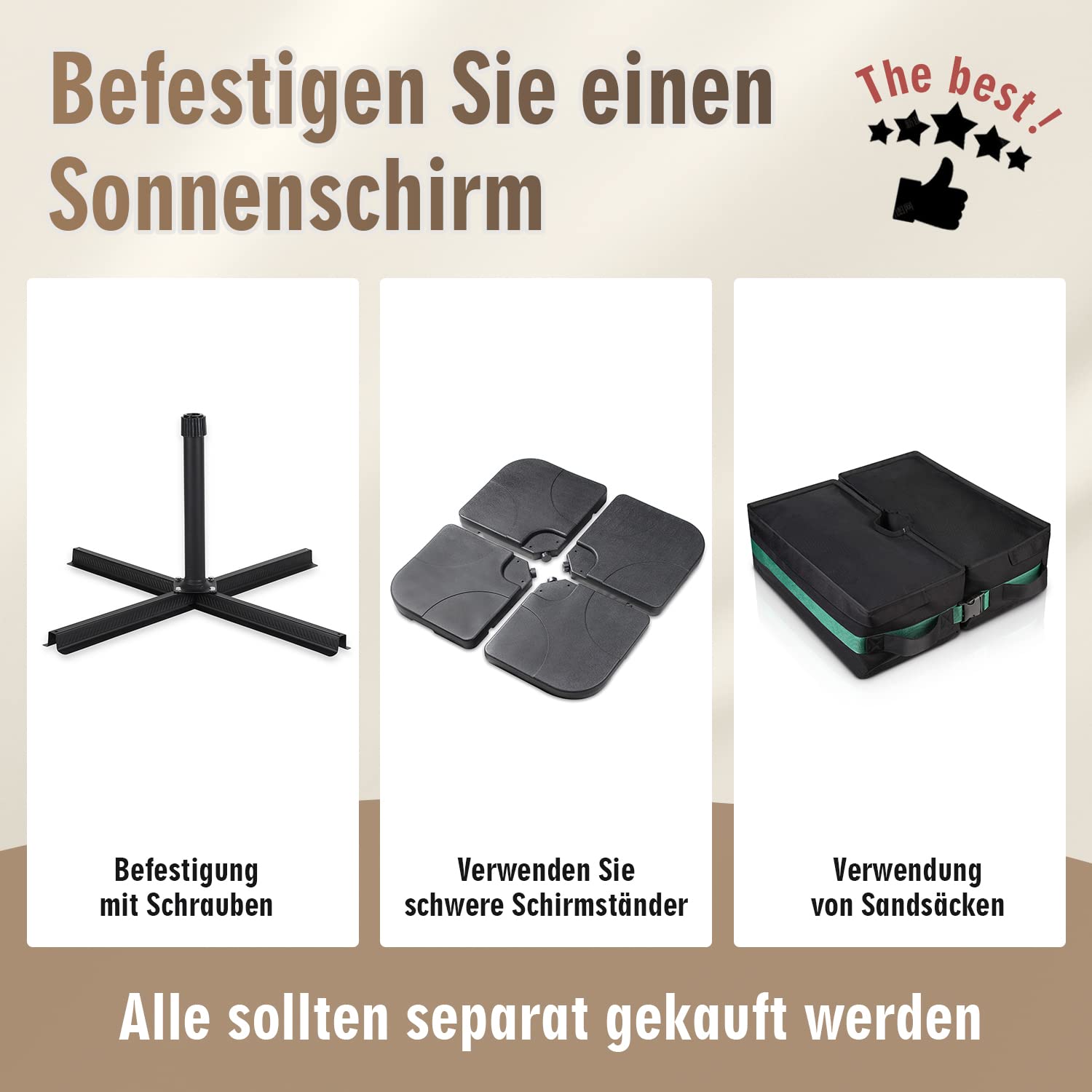 Sekey Doppelsonnenschirm mit Kurbel, UPF 50+ Sonnenschutz, XXL Garten-Sonnenschirm fur Terrasse, Balkon,Strand