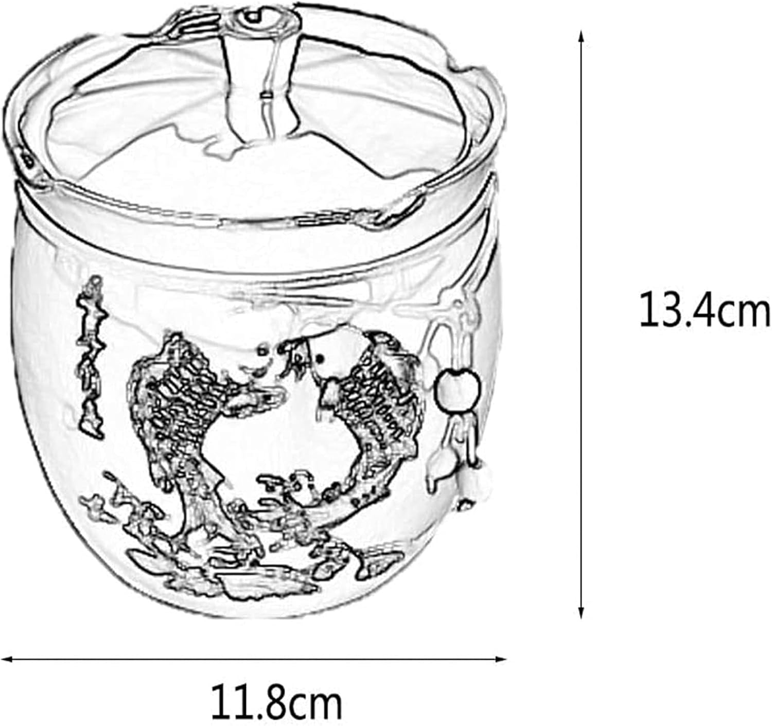 Cemetery Jars, Small Animal Memorial Boxes, Ceramic Coffins, Canned Funerals for Dogs and Cats(Black)
