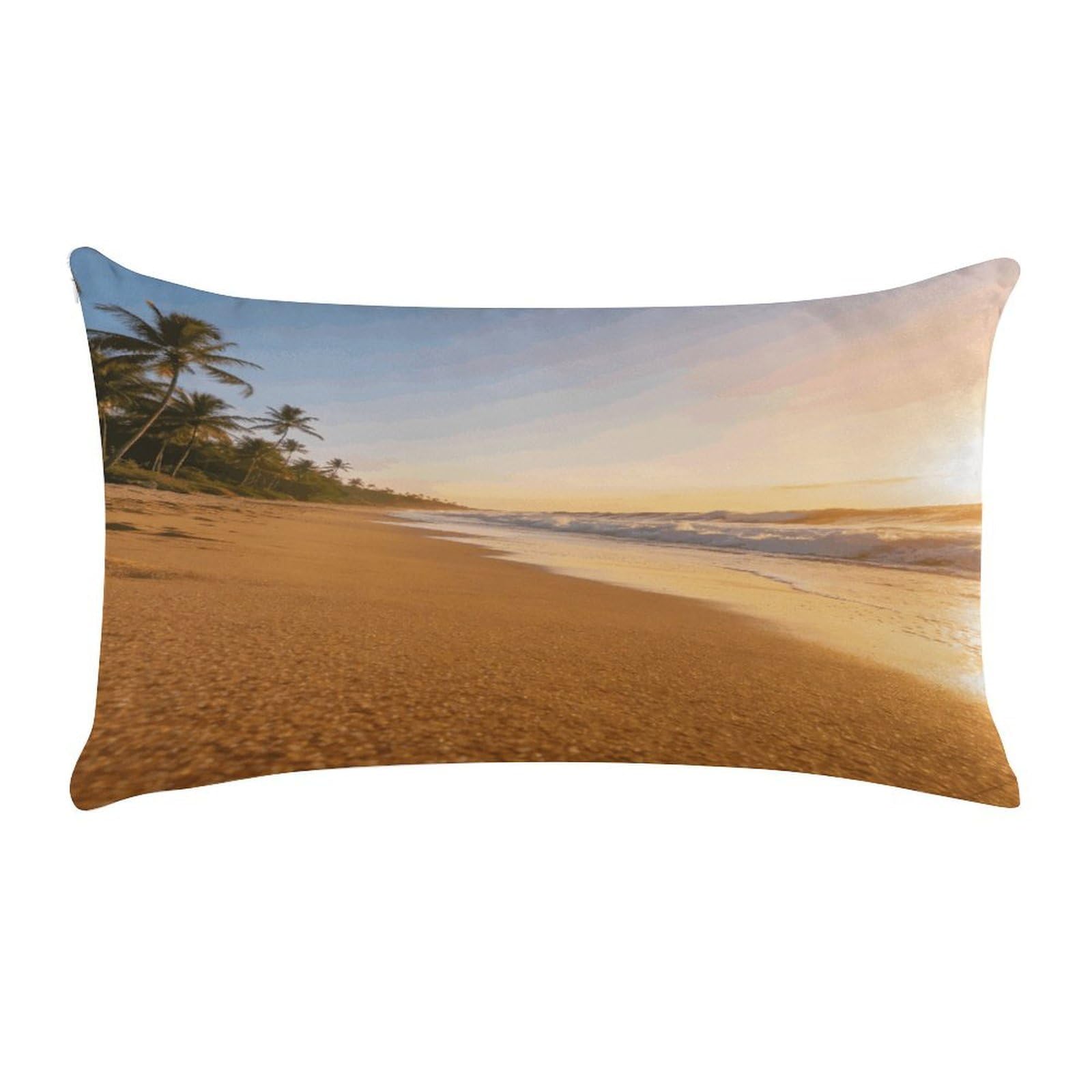 Fodpand Style Coconut Shadow Gold Sands Pillow Cases Set Of 1 Extra Soft Pillow Protectors With Hidden Zipper Perfect For Hotels, Guest Rooms,Bedroom 12X20 Inches Pillows Not Included