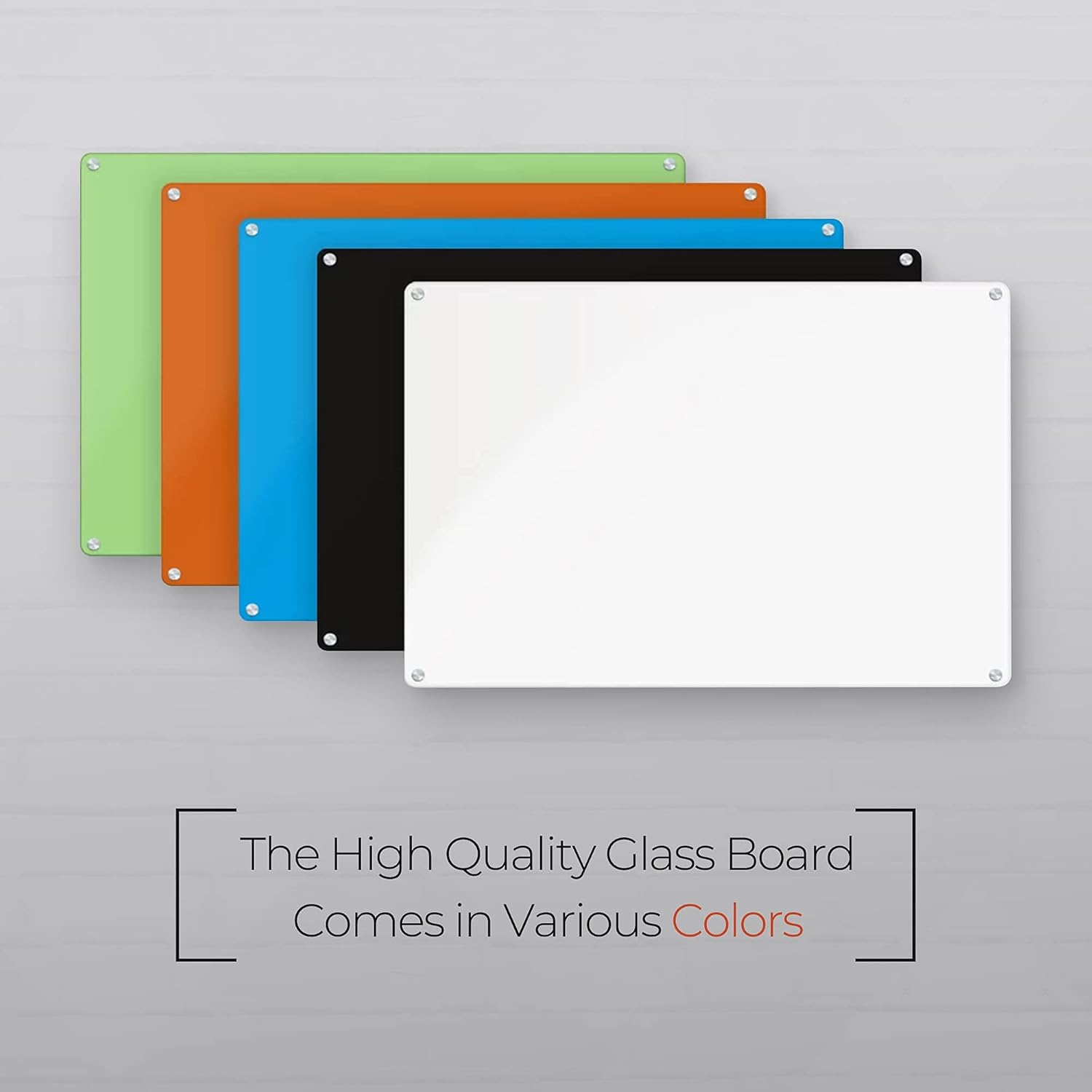 Glass Dry Erase Board, Green Surface Frameless Magnetic Glass Board 16" x 16" for in Office, Home, School with Marker, Marker Tray, Eraser by Fab Glass & Mirror