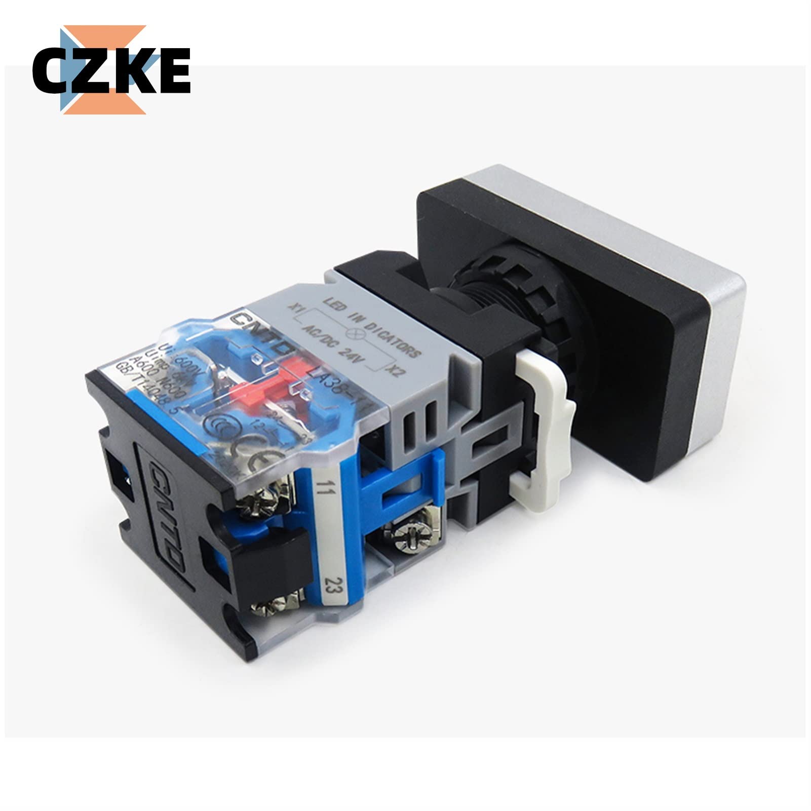 Wtukmo LA38 220V AC ON/Off Start Stop 1 NO NC 2 Buttons LAY8E-11SD