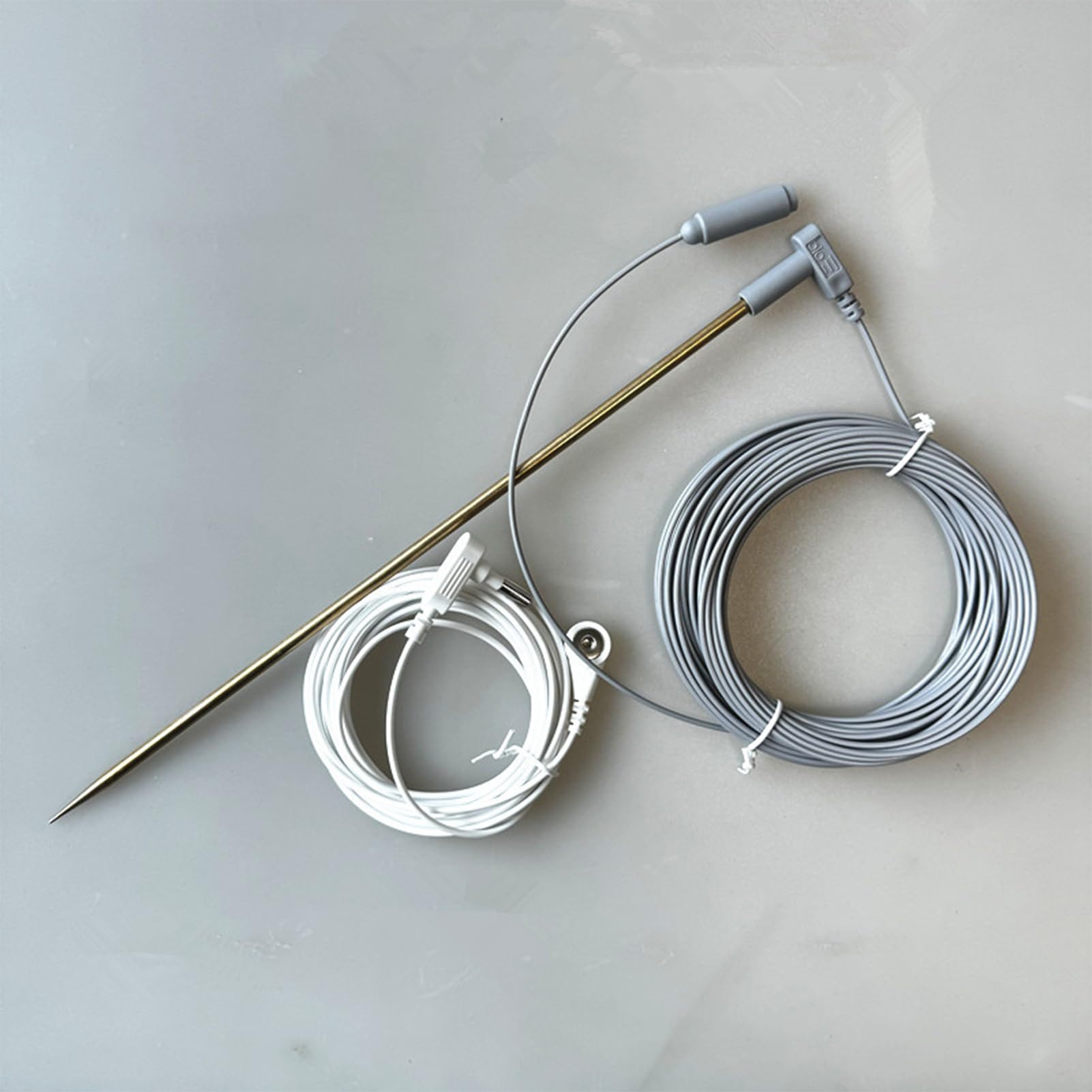 Erdungsstab Mit Kabel, Erdungsbettlaken-Flachstecker, Tragbares Erdungsstab-Set, Erdungsstab Mit 40 Fuß Langem, Erdungskabel Für Erdungsmatten, Decken
