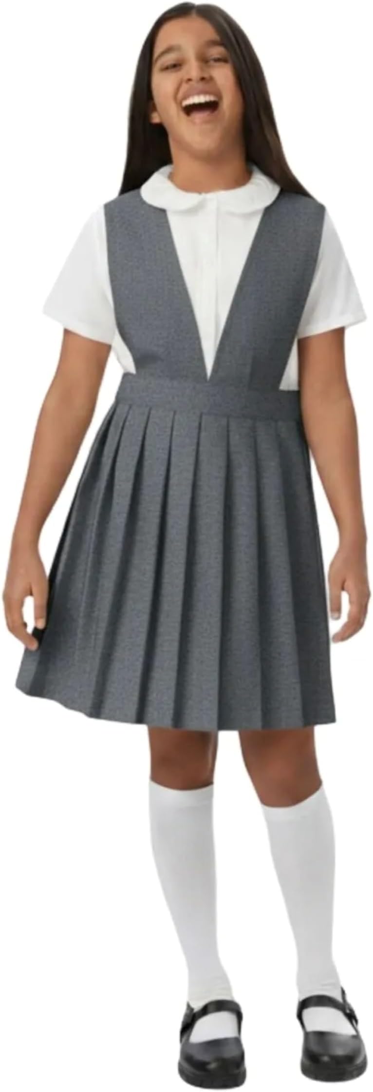 French Toast Girl's V-Neck Jumper Dress