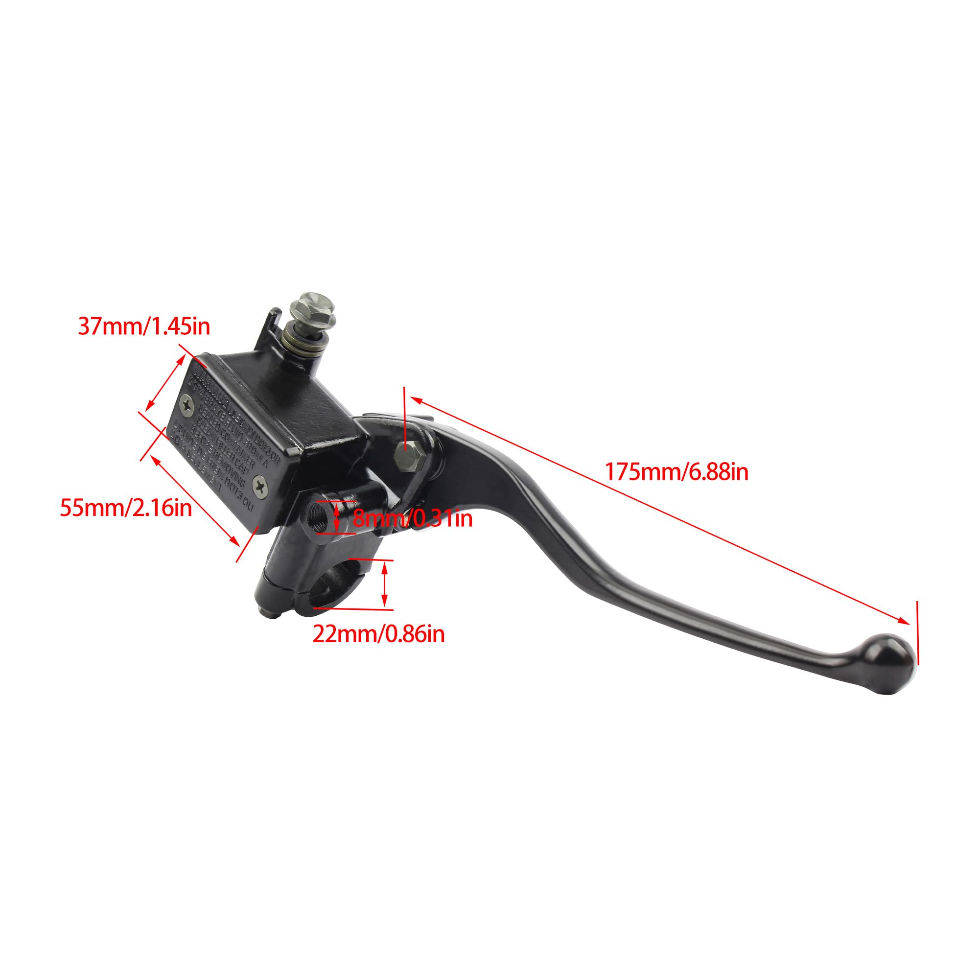 Levier frein et d'embrayage pour moto Levier de frein hydraulique universel pour moto 7/8" 22 mm