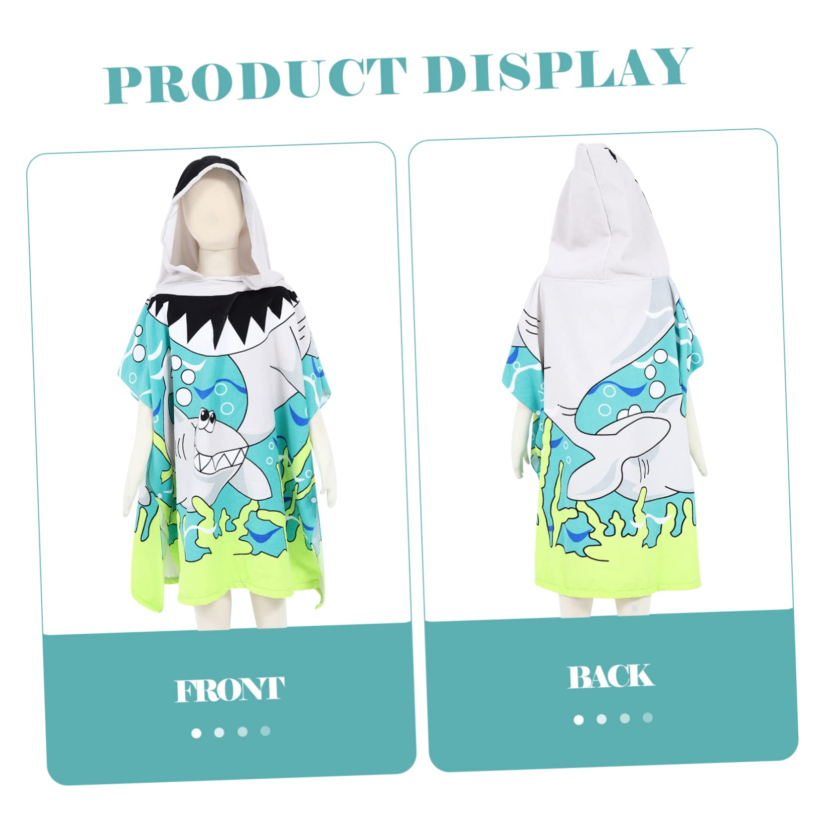 VICASKY 4stücke Hooded Junge Mädchen Bademantel Saugfähiges Badetuch Mit Cartoon-Muster Für Mädchen Nach Dem Baden Oder Schwimmen Schützt Vor Kälte Weiches Mikrofaser-Material