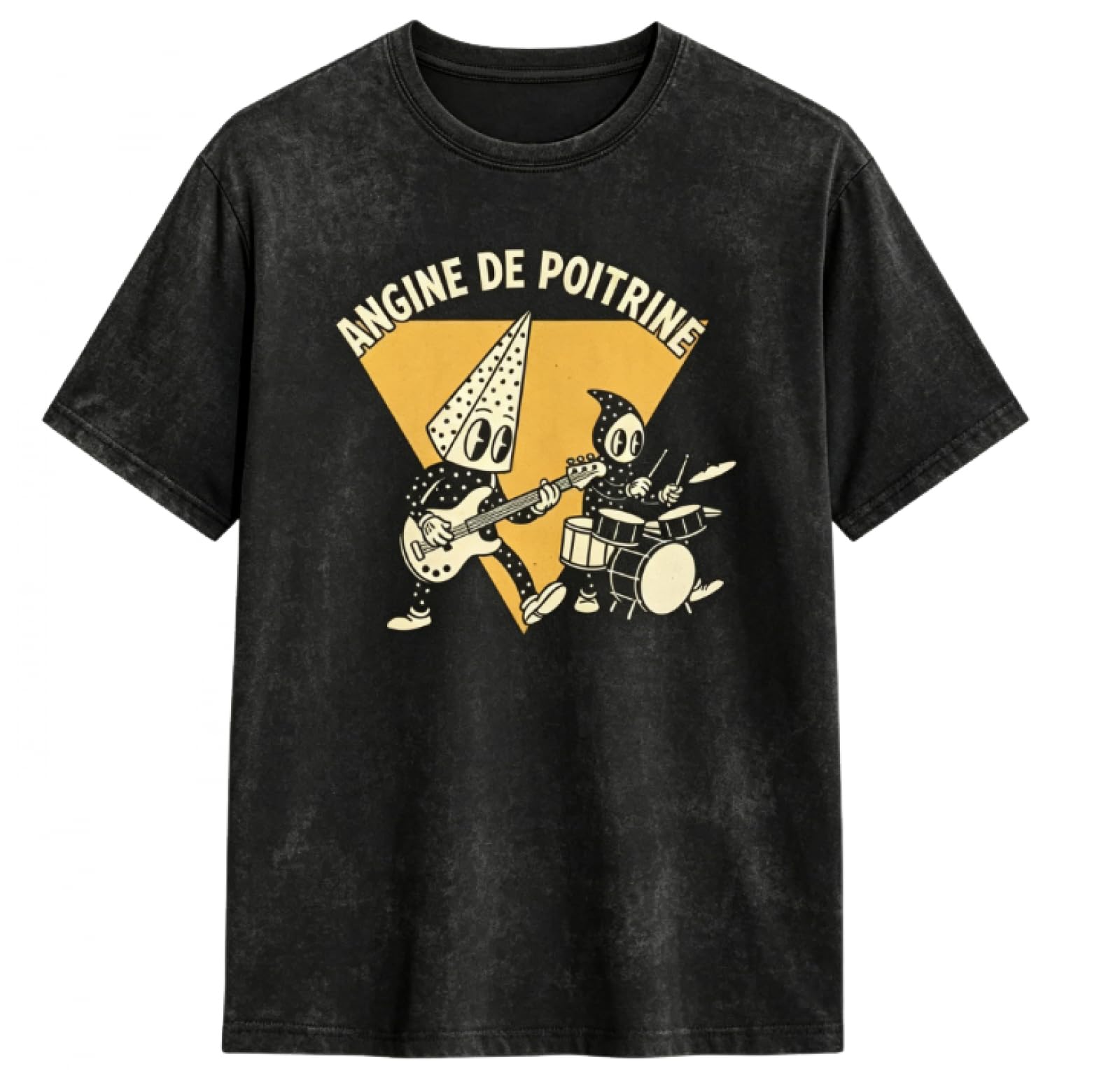 Cuttee Unisex 9 Angine De Poitrine 2026 Uk Tour Vintage Acid Wash T-Shirt, Casual Concert Tee-||M
