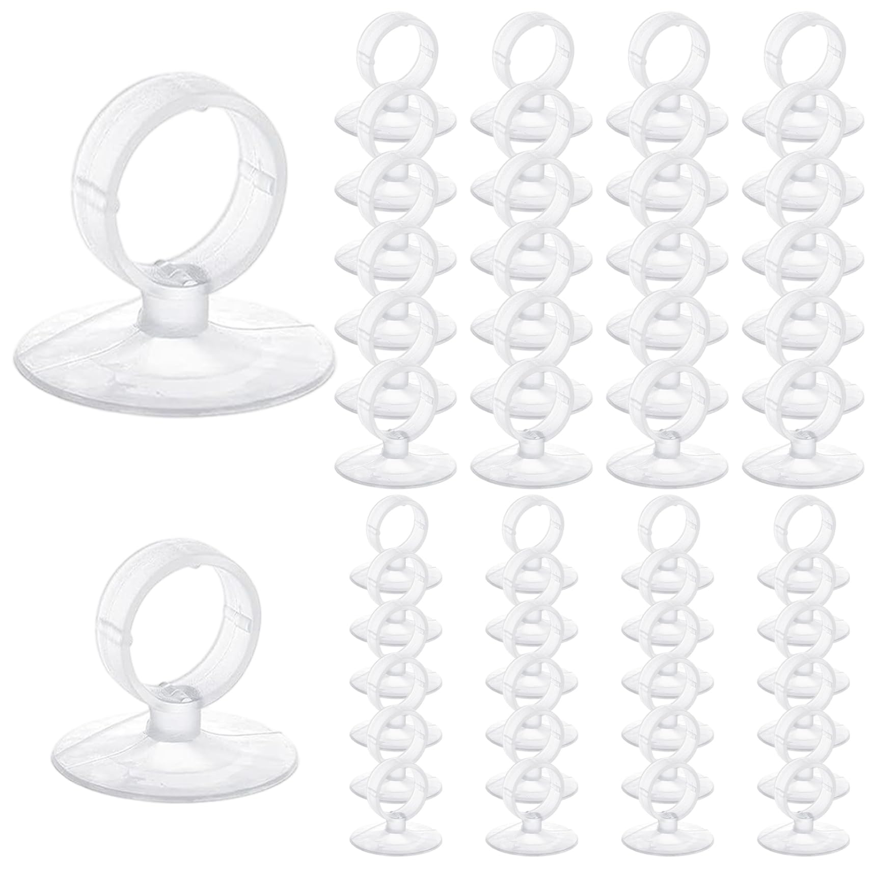 Uanqfegy Air Plant Holder 50PCS, Small Suction Cup Plant Holder for Aquarium Air Hose Water Pump Pipe Thermometer on Glass Fish Tank Window Bathroom