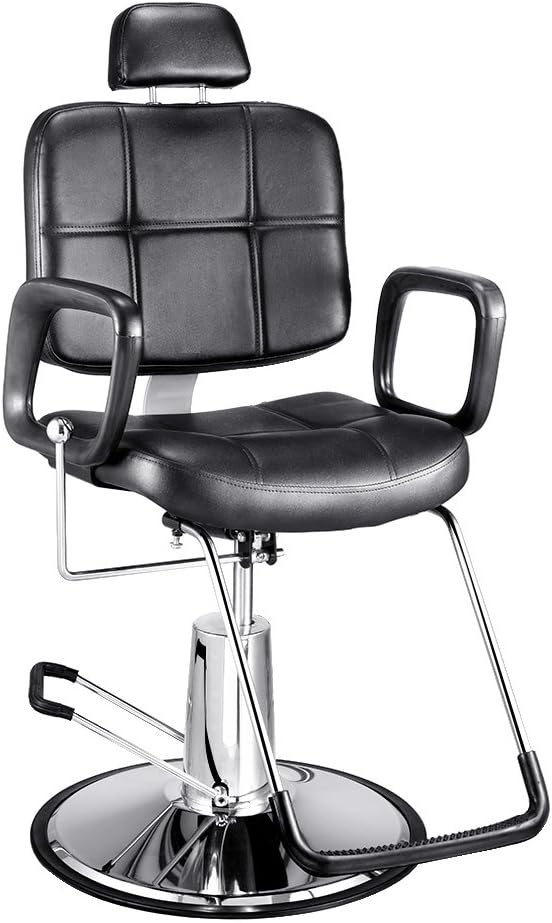 Panana Simple Reclining Hydraulic Pump Barber Chair - Adjustable Hairdressing for Salon Hair Cut (Style8838)