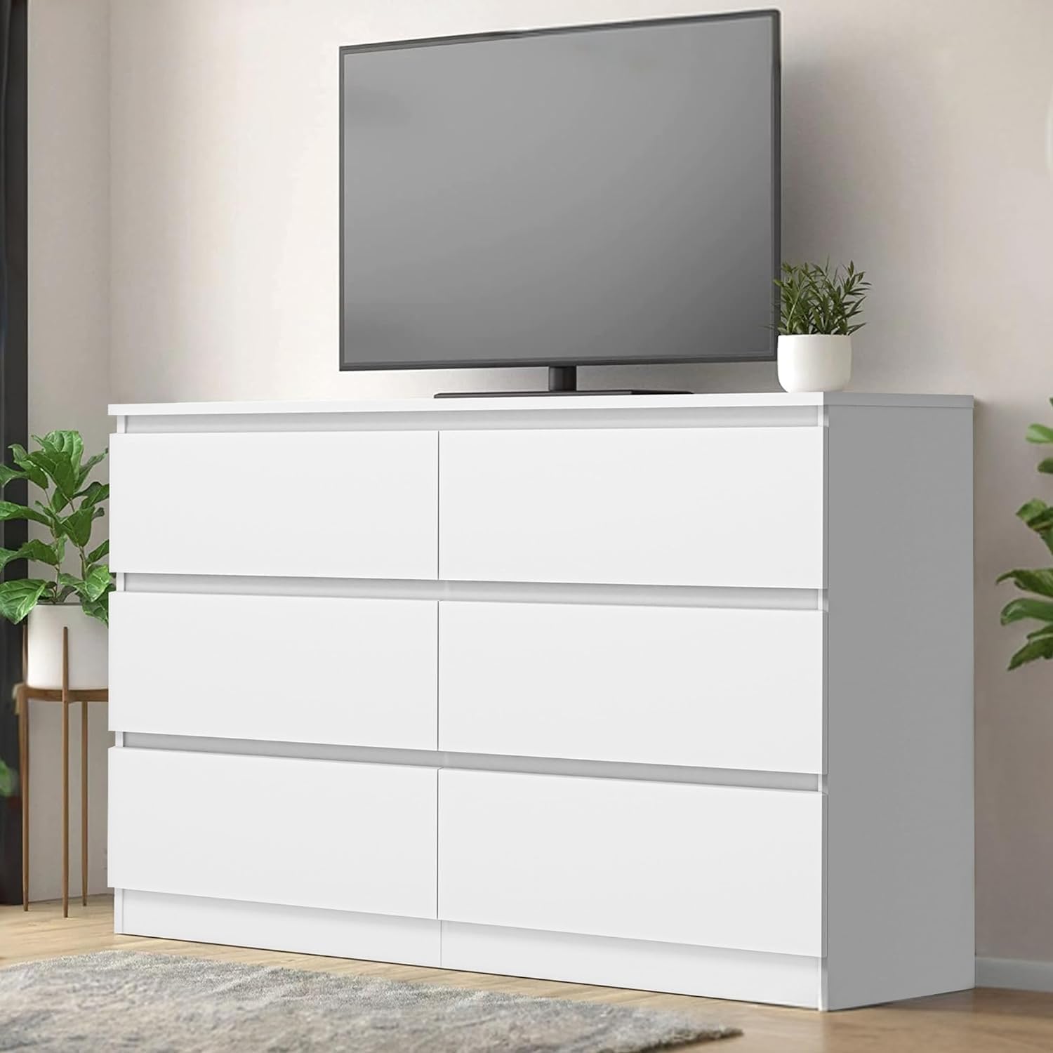 White Nursery Dresser with Soft Close Drawers