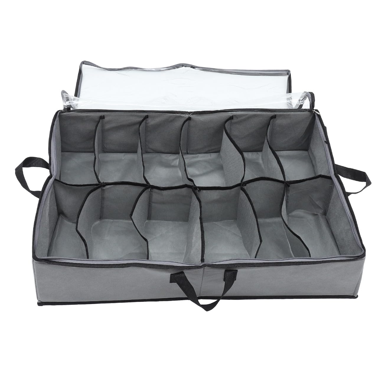 Caja plegable de zapatos con compartimentos y diseño duradero de tela no tejida y PE