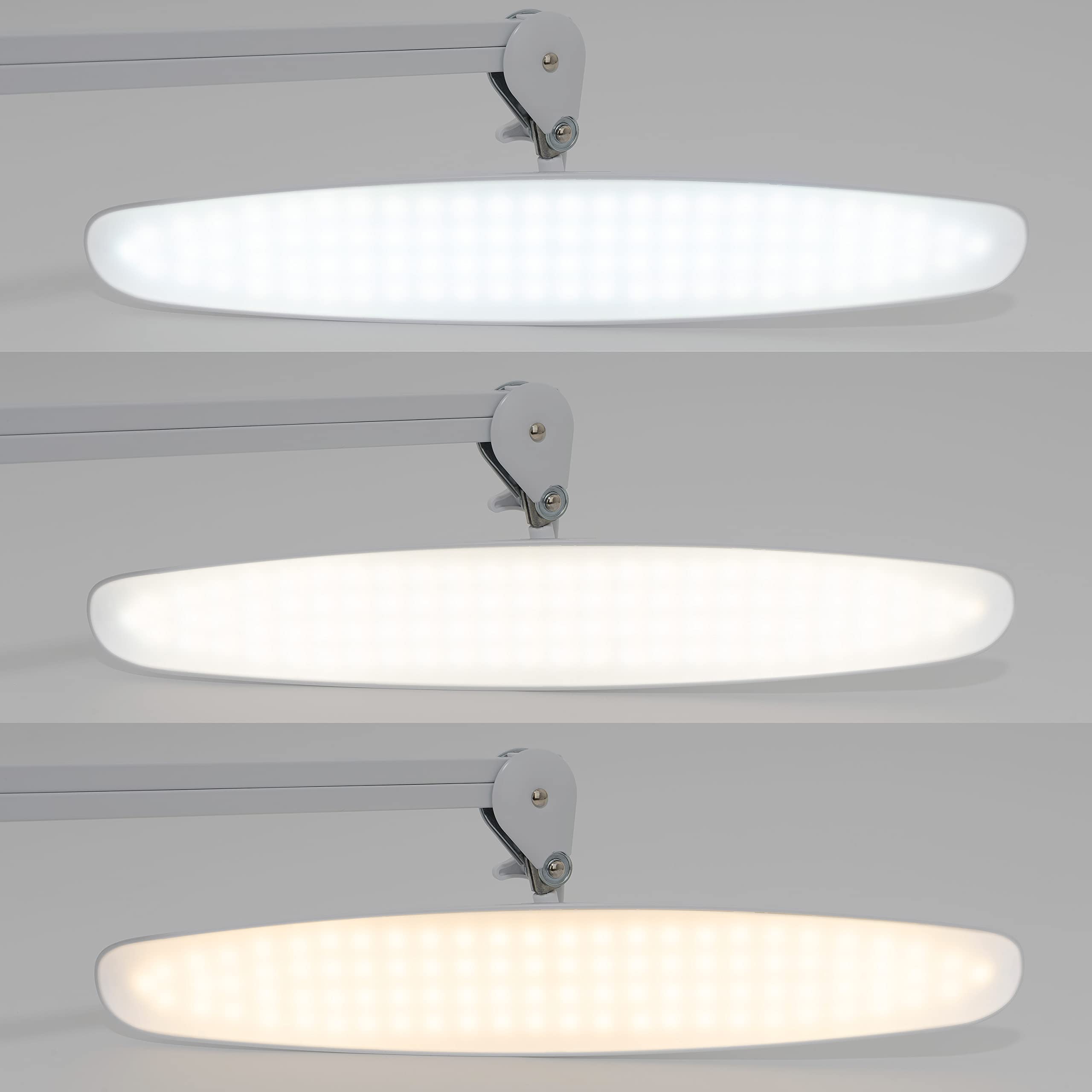 SEMPLIX LED Arbeitslampe 182 LED/Lichtfarbe einstellbar/dimmbar/Tischklemme (weiß)