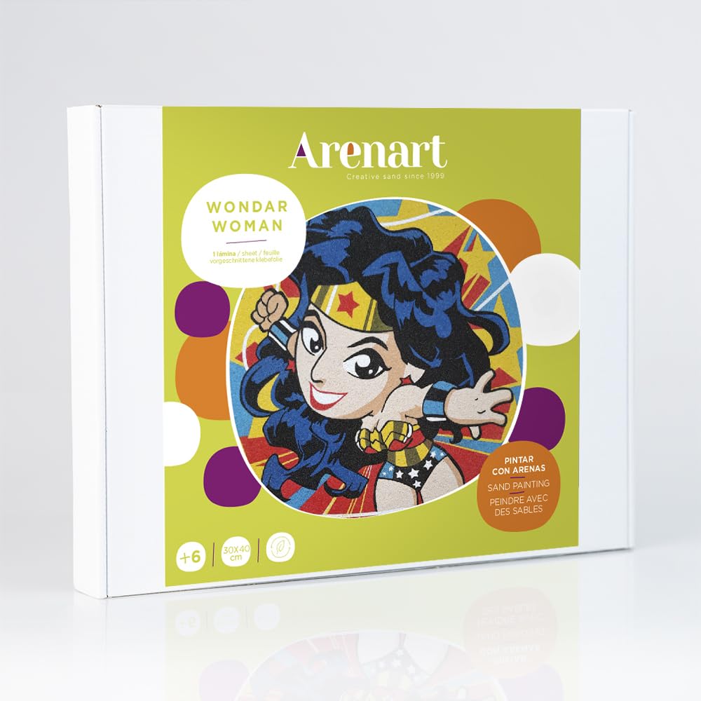 Arenart Kit De Pintura Con Arena - Lámina De Coche Clásico De 46x38 Cm, 10 Colores, Incluye Pincel Y Punzón, Para Adultos Y Jóvenes +9 Años