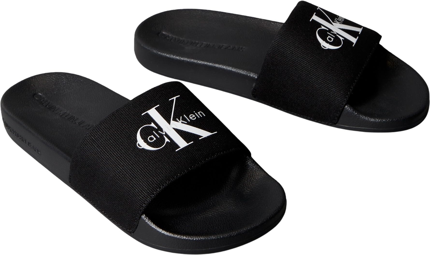 Calvin Klein Claquettes monogram Wn Logo Ck Yw0yw01967 pour femme, noir, blanc clair, 40 EU, noir et blanc clair, 40 EU