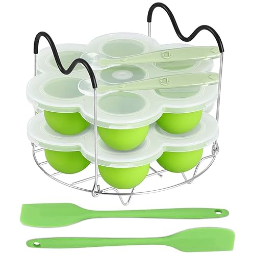ROTTAY Silicone Egg Bites Molds and Steamer Rack Trivet with