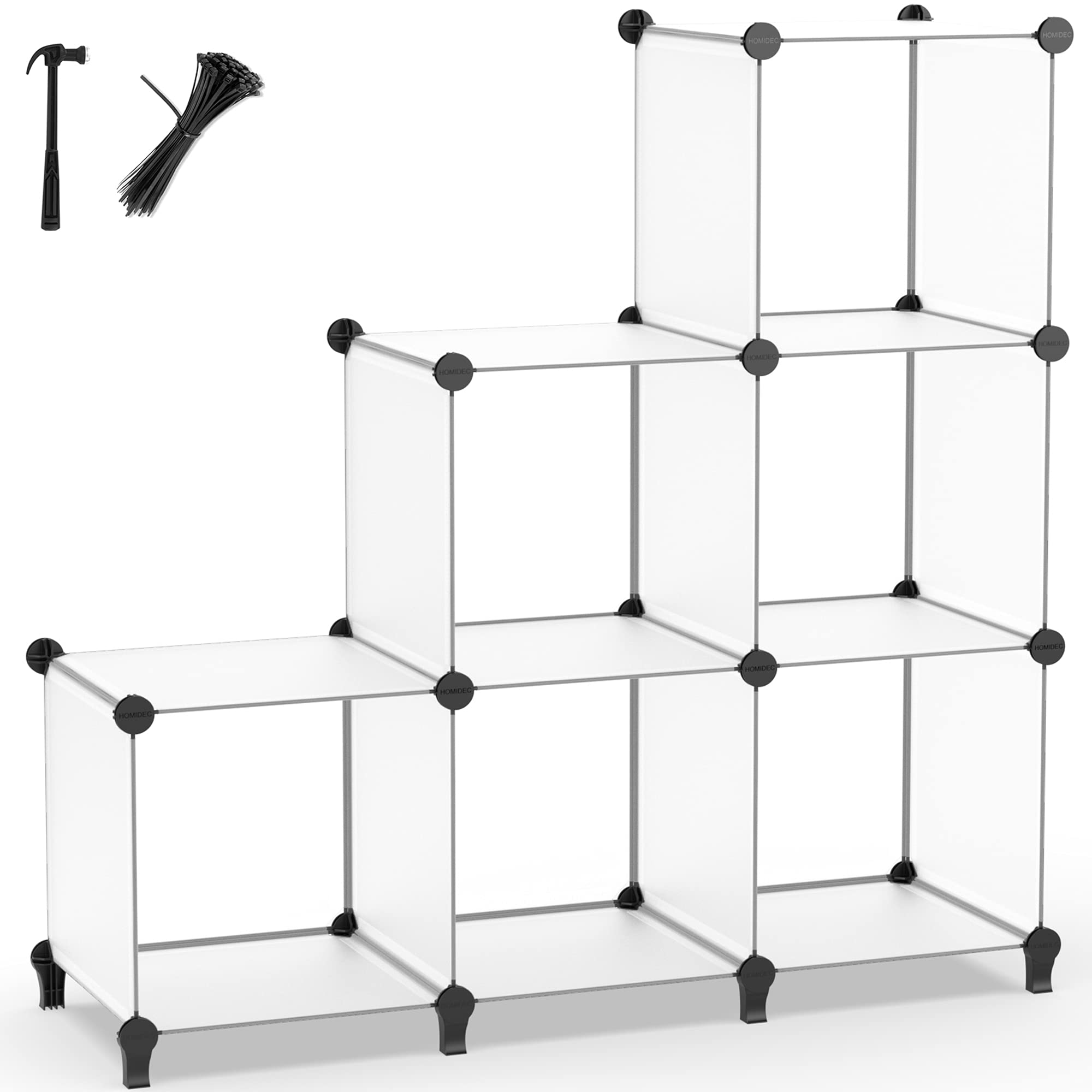 Buy HOMIDEC Cube Bookcase, 6 Cube Storage Unit Bookshelf Storage Cube