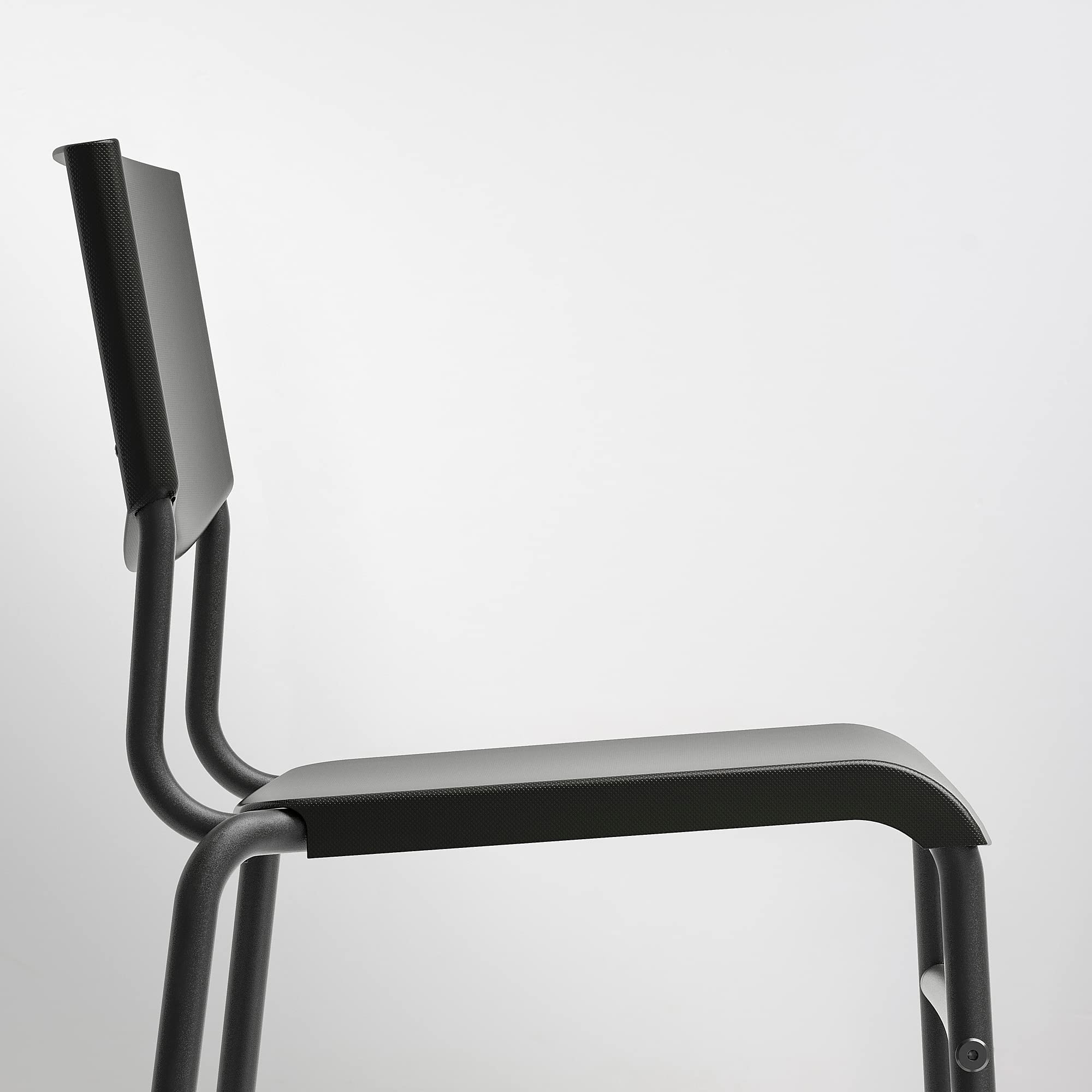 IKEA STIG Tabouret de bar avec dossier Noir/noir 63 cm